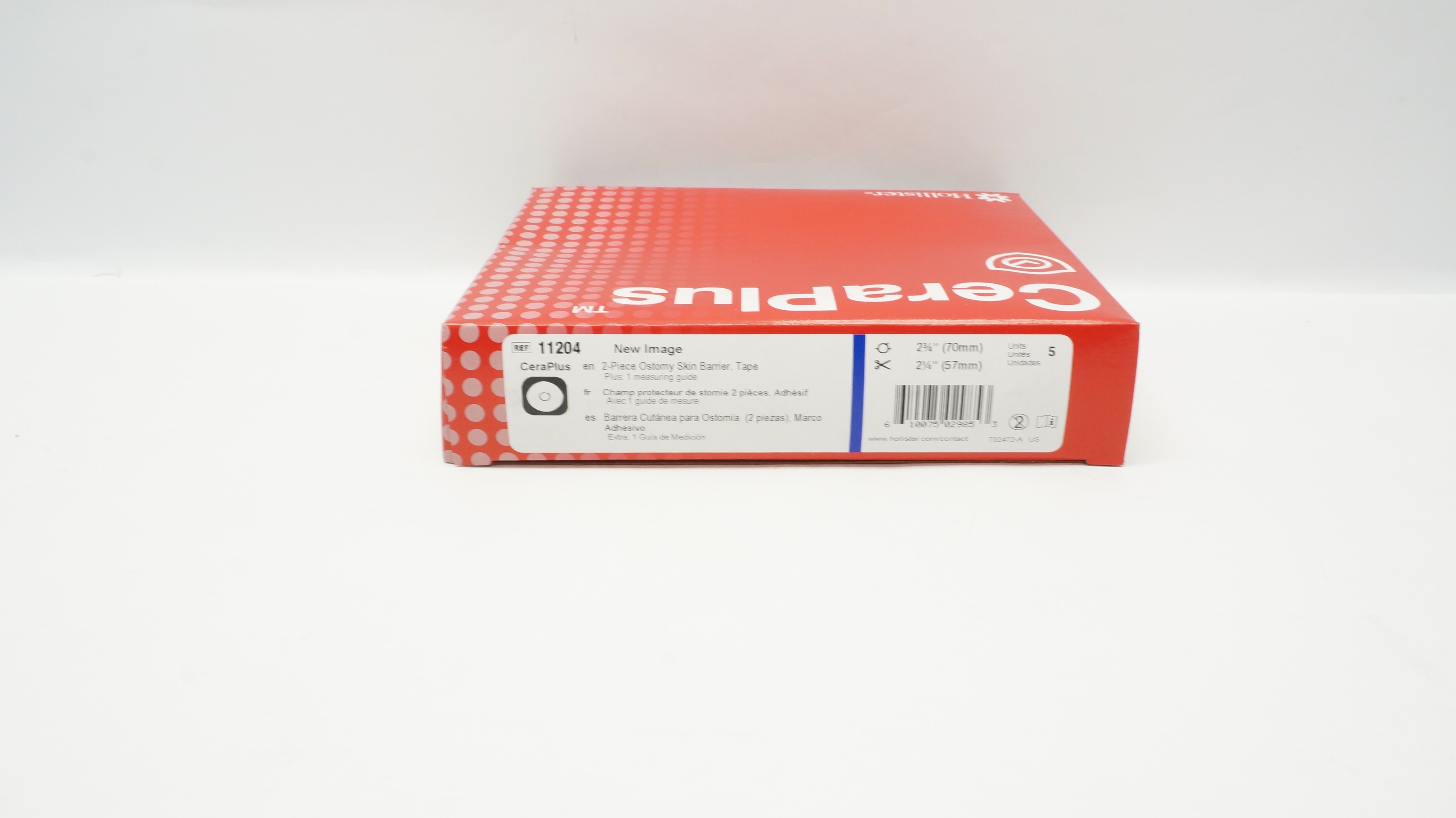 Hollister 11204 CeraPlus 2-Piece Ostomy Skin Barrier 2-3/4 x 2-1/4inch- Box of 2