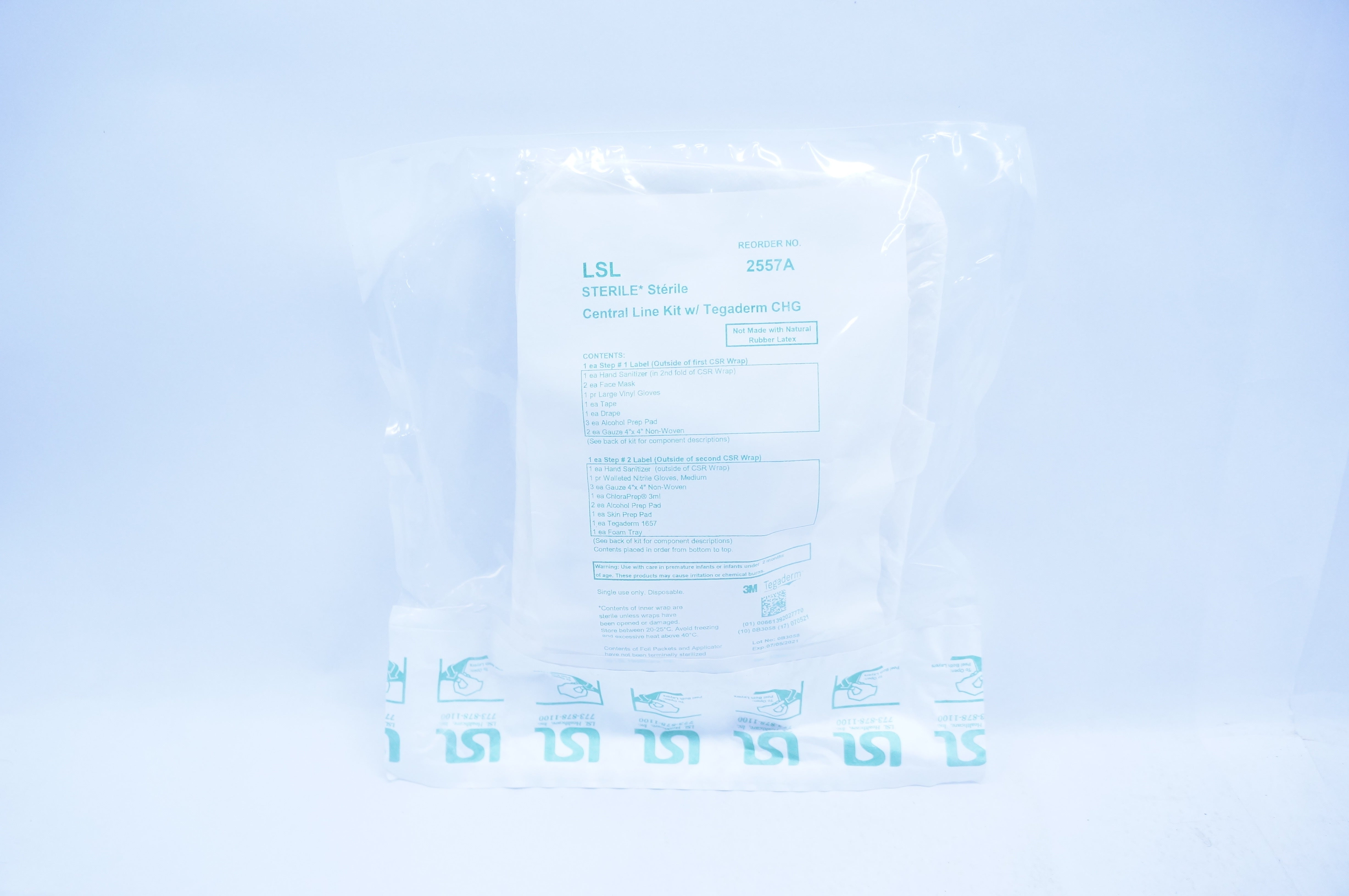 LSL Healthcare 2557A 3M Tegaderm LSL Central Line Kit with Tegaderm CHG (x)