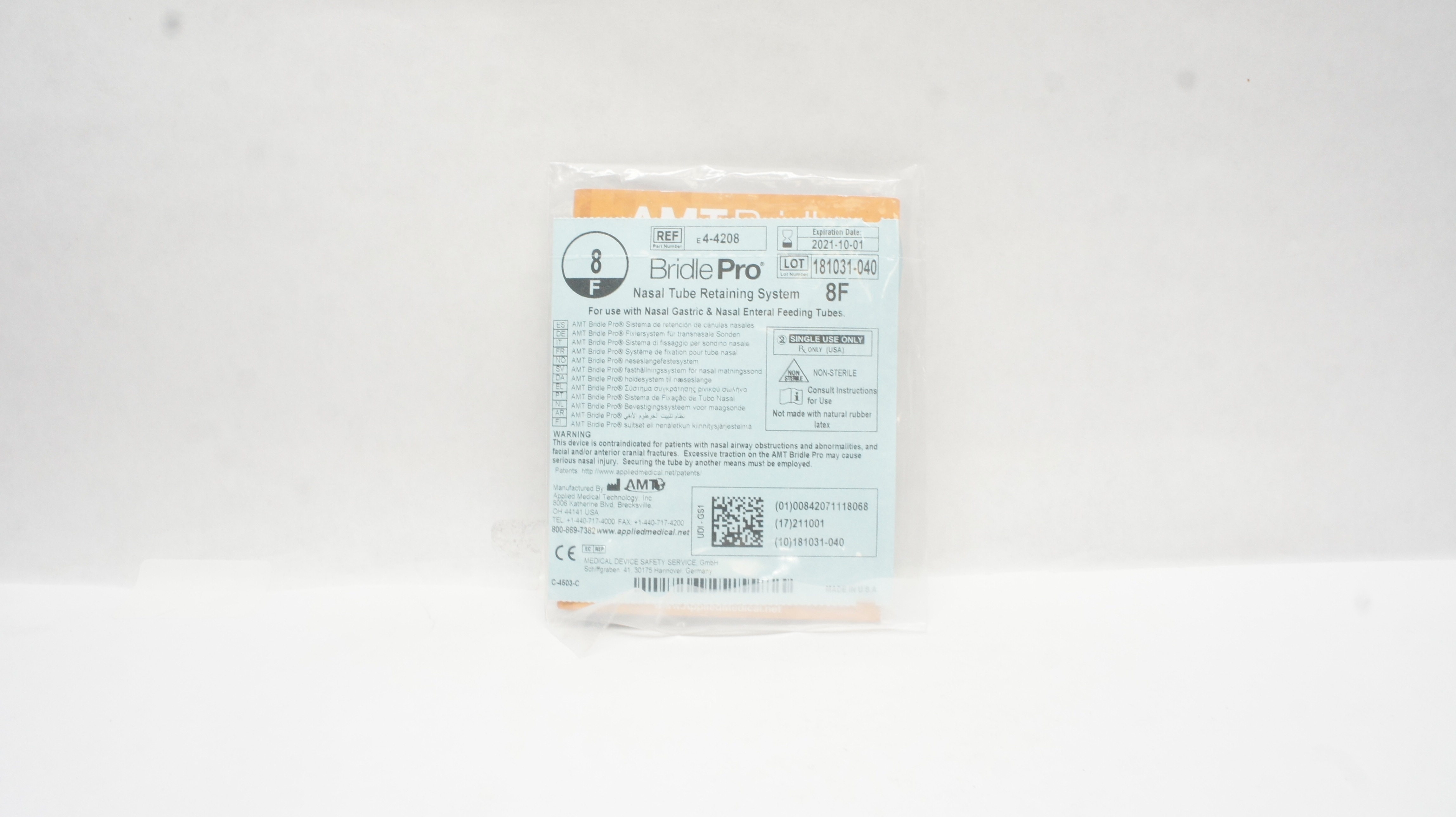 Applied Medical E4-4208 Bridle Pro Nasal Tube Retaining System 8F (x)