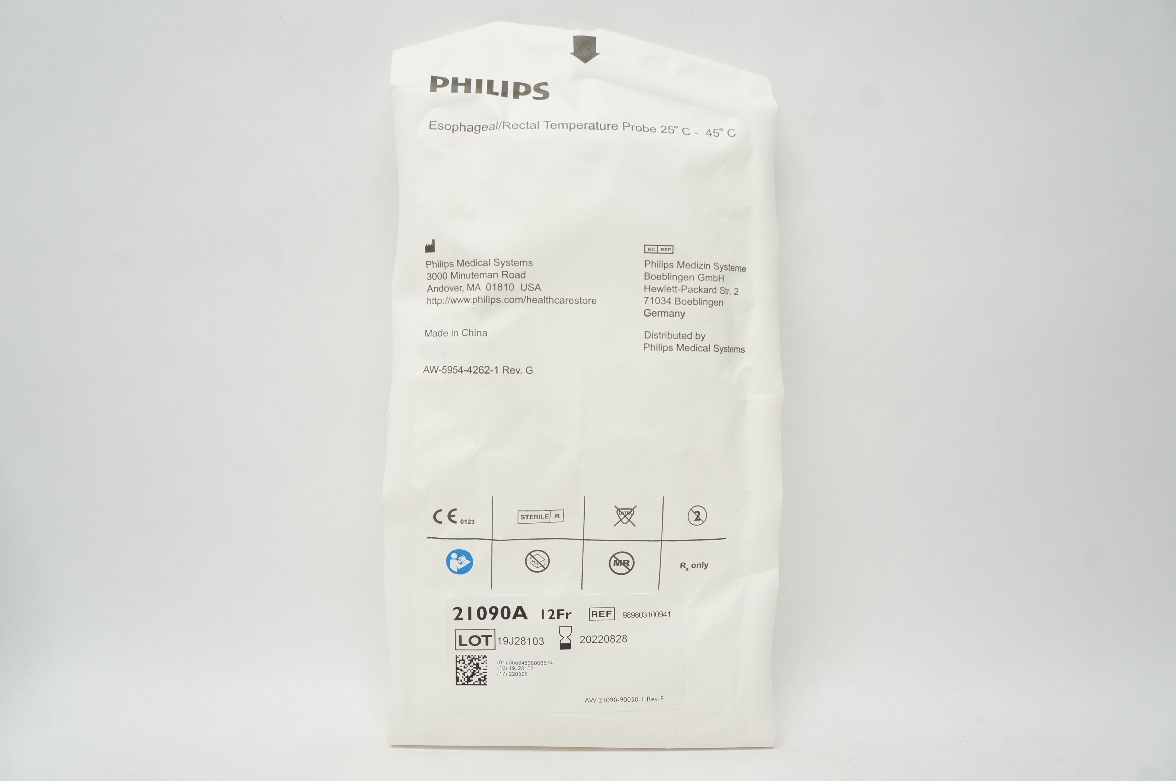 Philips 989803100941 Esophageal/Rectal Temperature Probe 12Fr 25-45 Degree C
