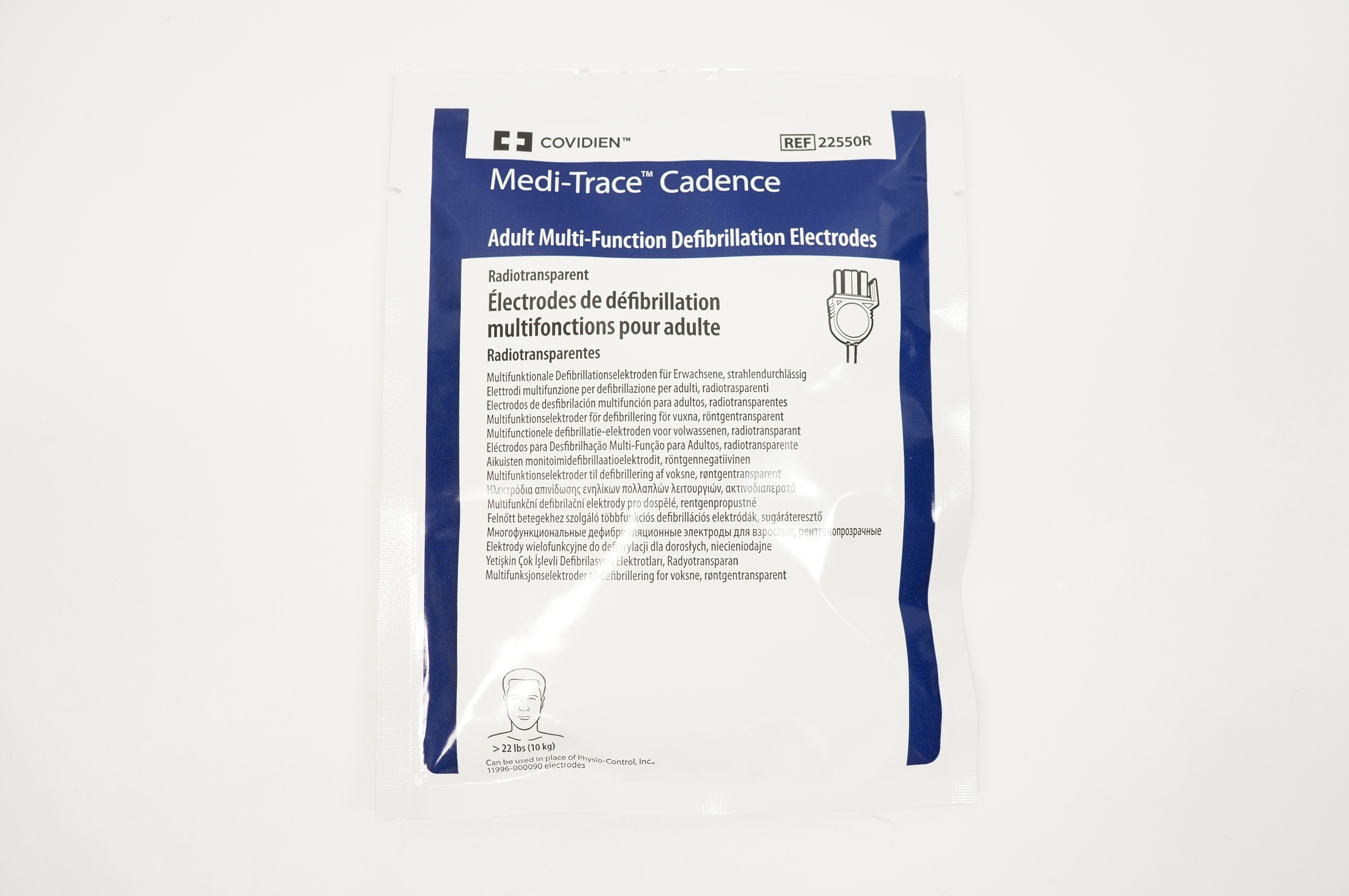 Covidien 22550R Medi-Trace Cadence Adult Multi-Function Defibrillation >22lbs