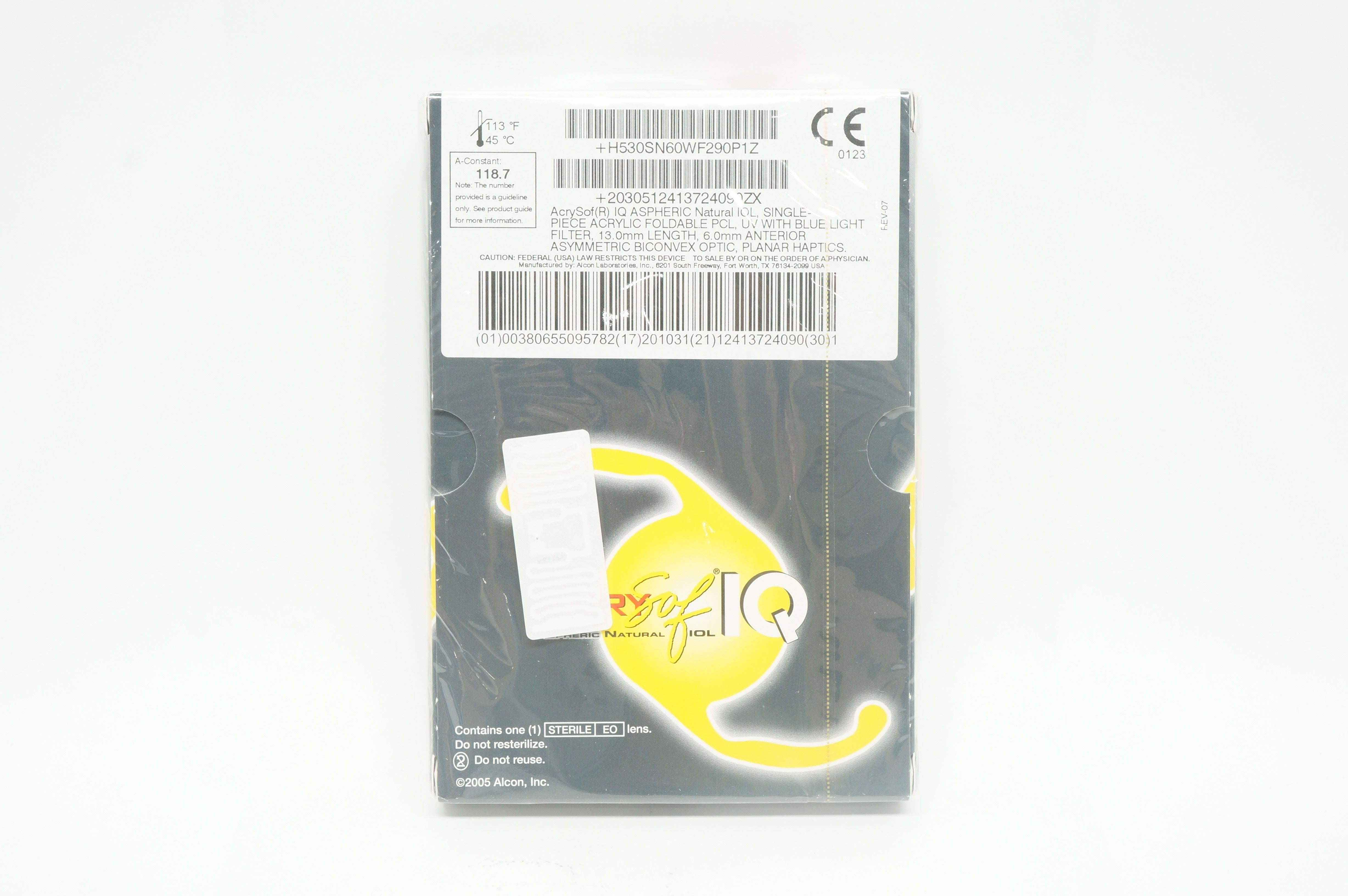 AcrySof IQ SN60WF Alcon Aspheric Natural IOL 29.0D x 13.0 mm (x)