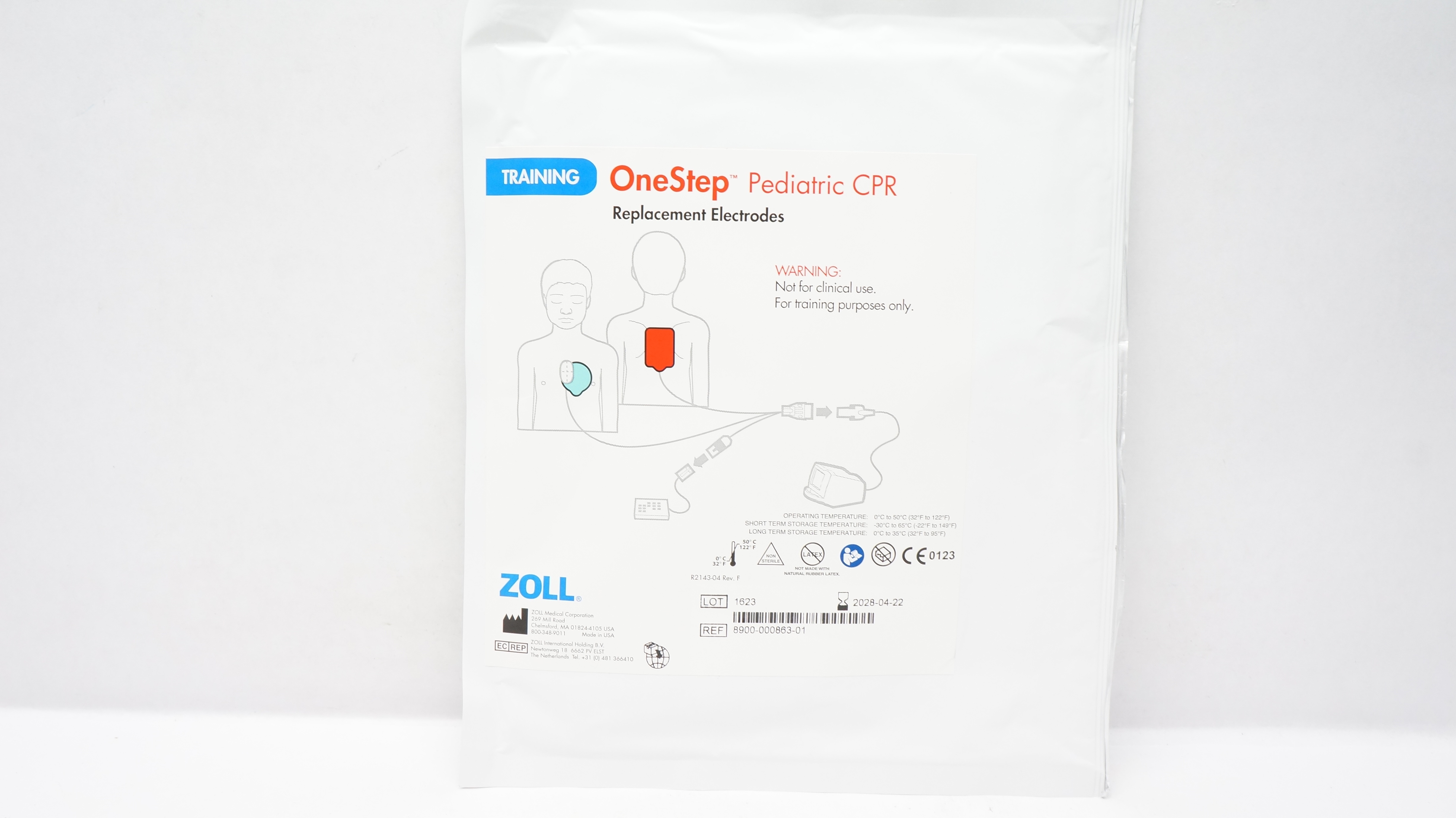 Zoll 890000086301 OneStep Pediatric CPR Replacement Electrodes