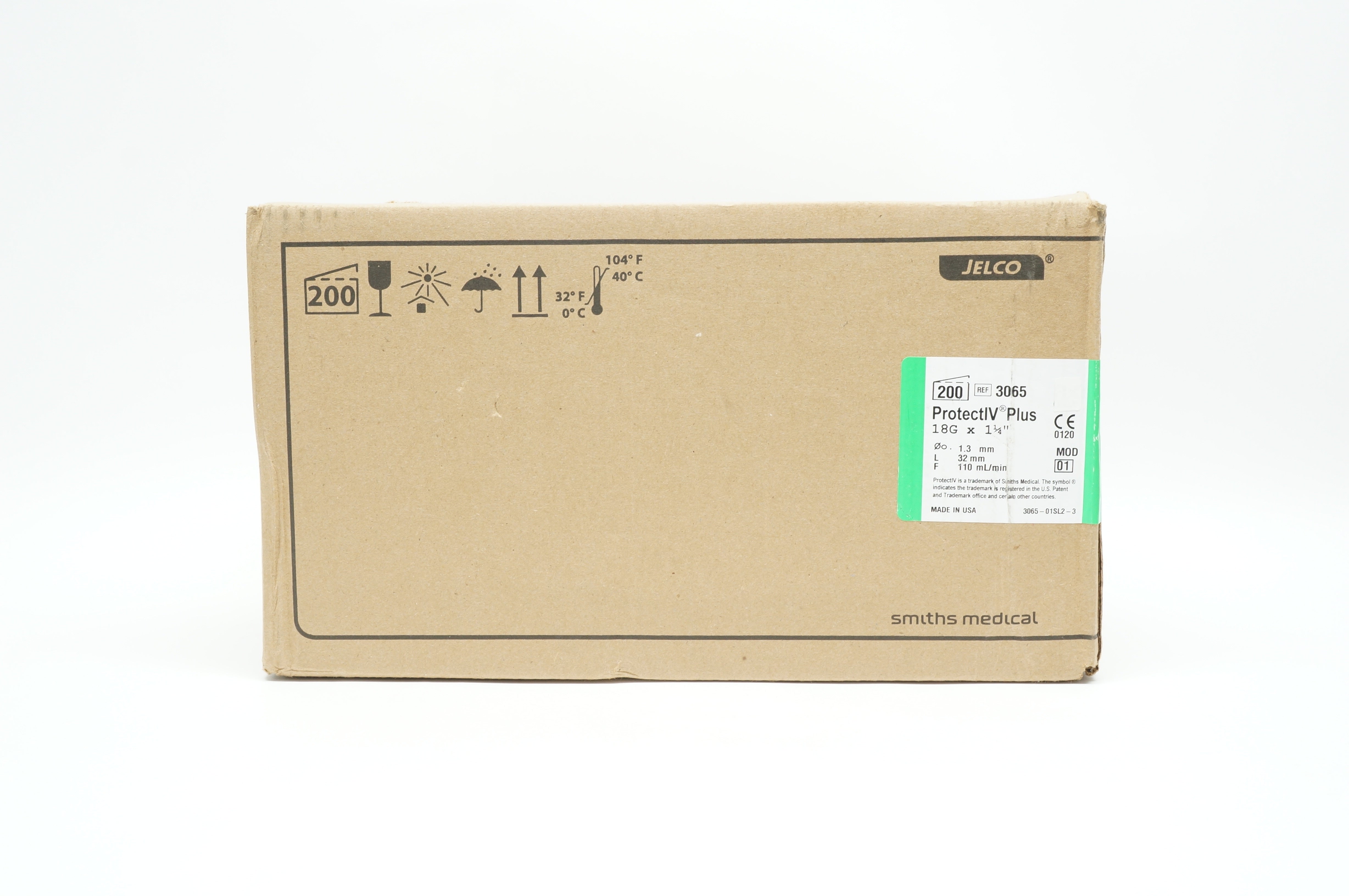 Smiths Medical 3065 Safety IV Cath. 18G x 1 1/4inch MOD 01 - Case of 200