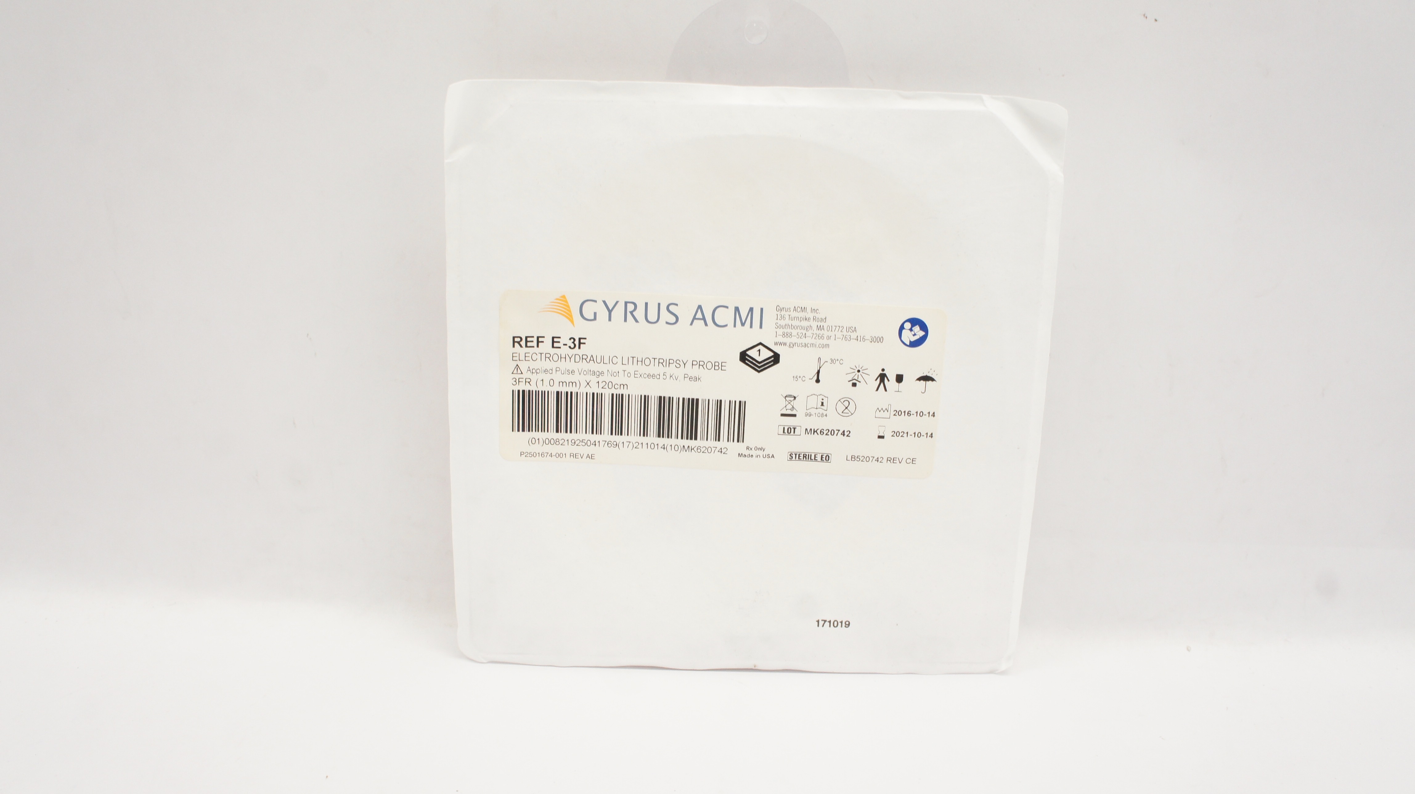 Gyrus ACMI E-3F Electrohydraulic Lithotripsy Probe 3Fr x 120cm (x)