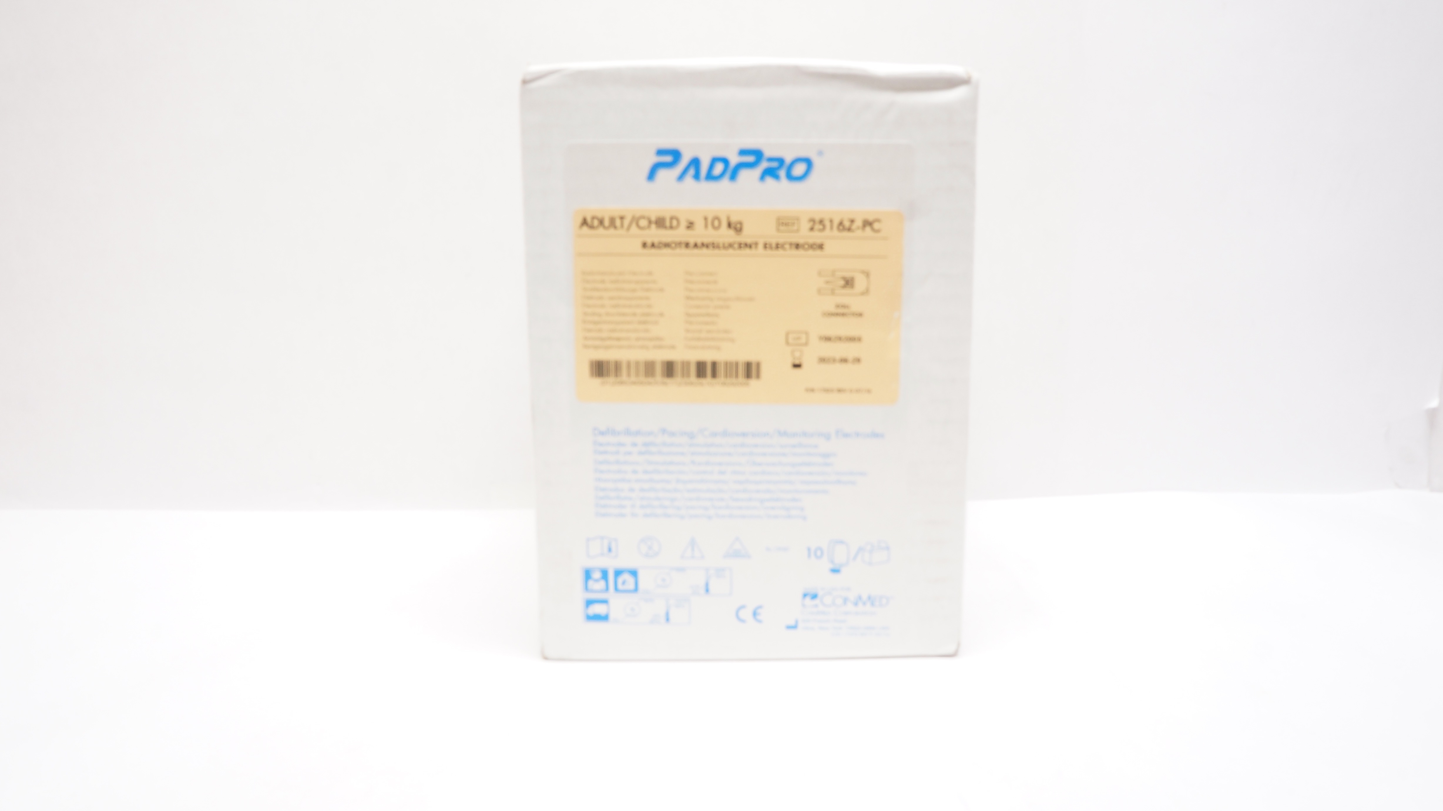 ConMed 2516Z-PC Radiotranslucent Electrode Adult/Child ≥ 10kg (x) - Box of 10