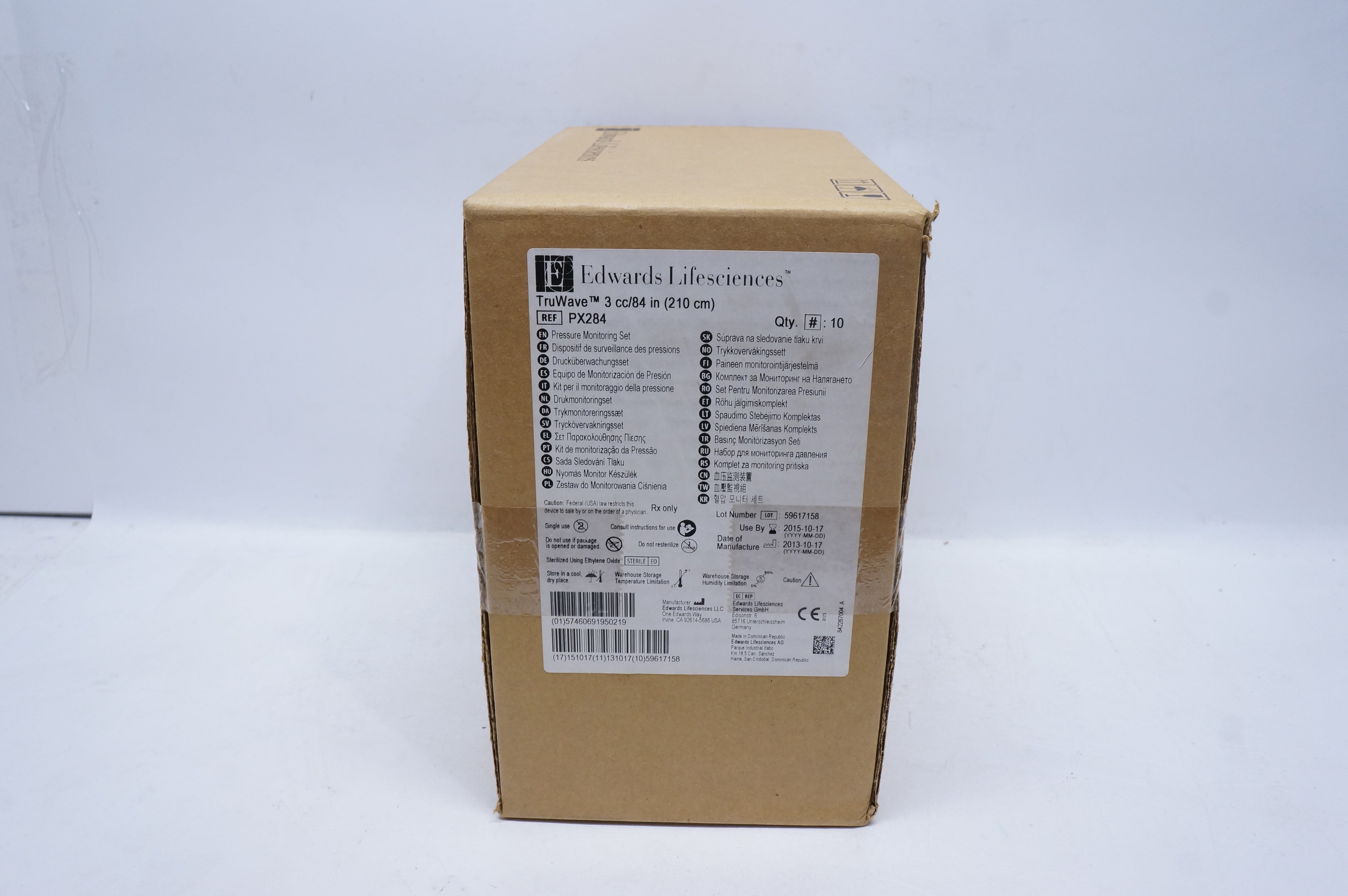 Edwards Lifesciences PX284 TruWave Pressure Monitoring 3cc/84inch (x)- Box of 10