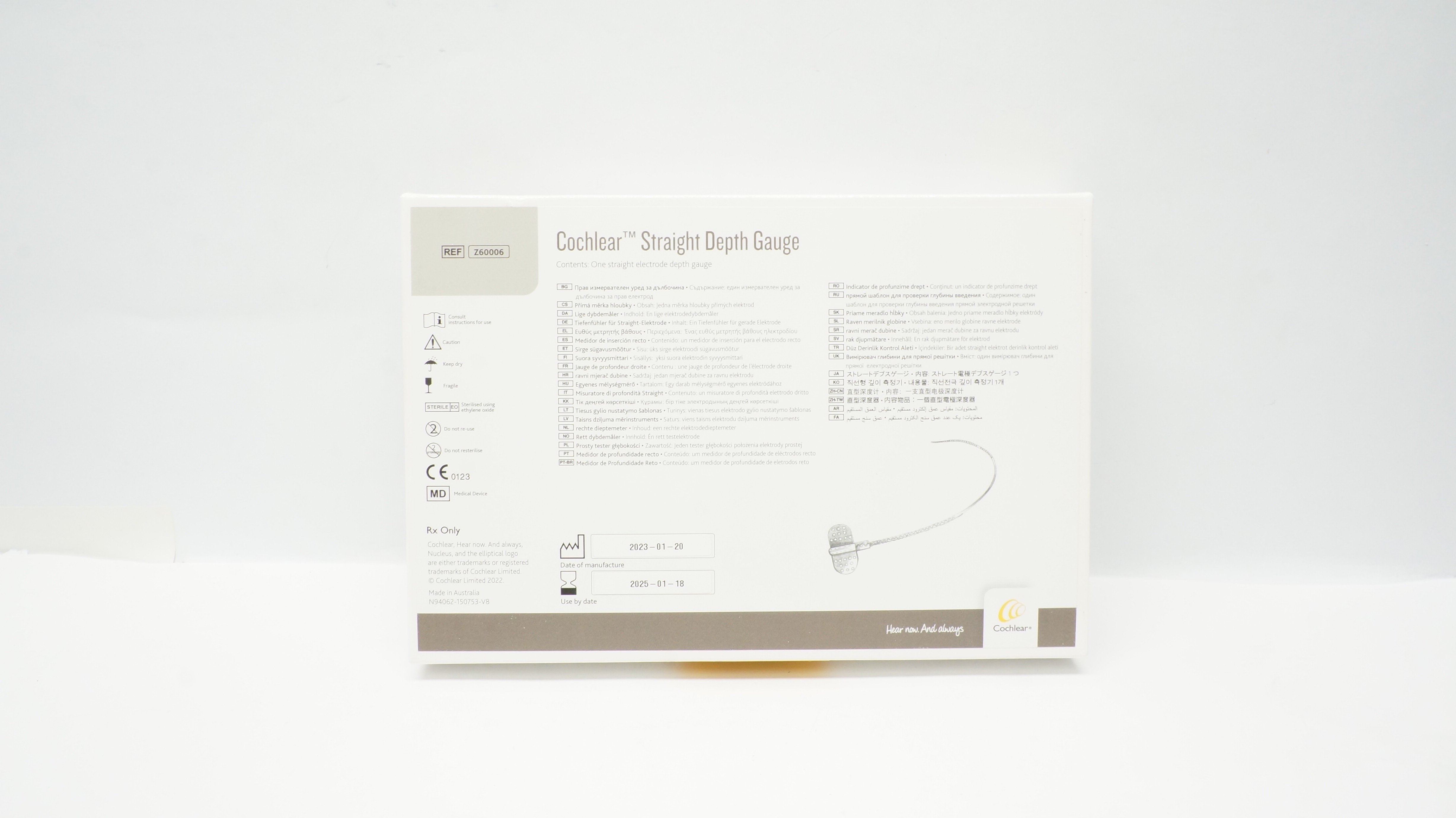 Cochlear Z60006 Straight Electrode Depth Gauge (x)