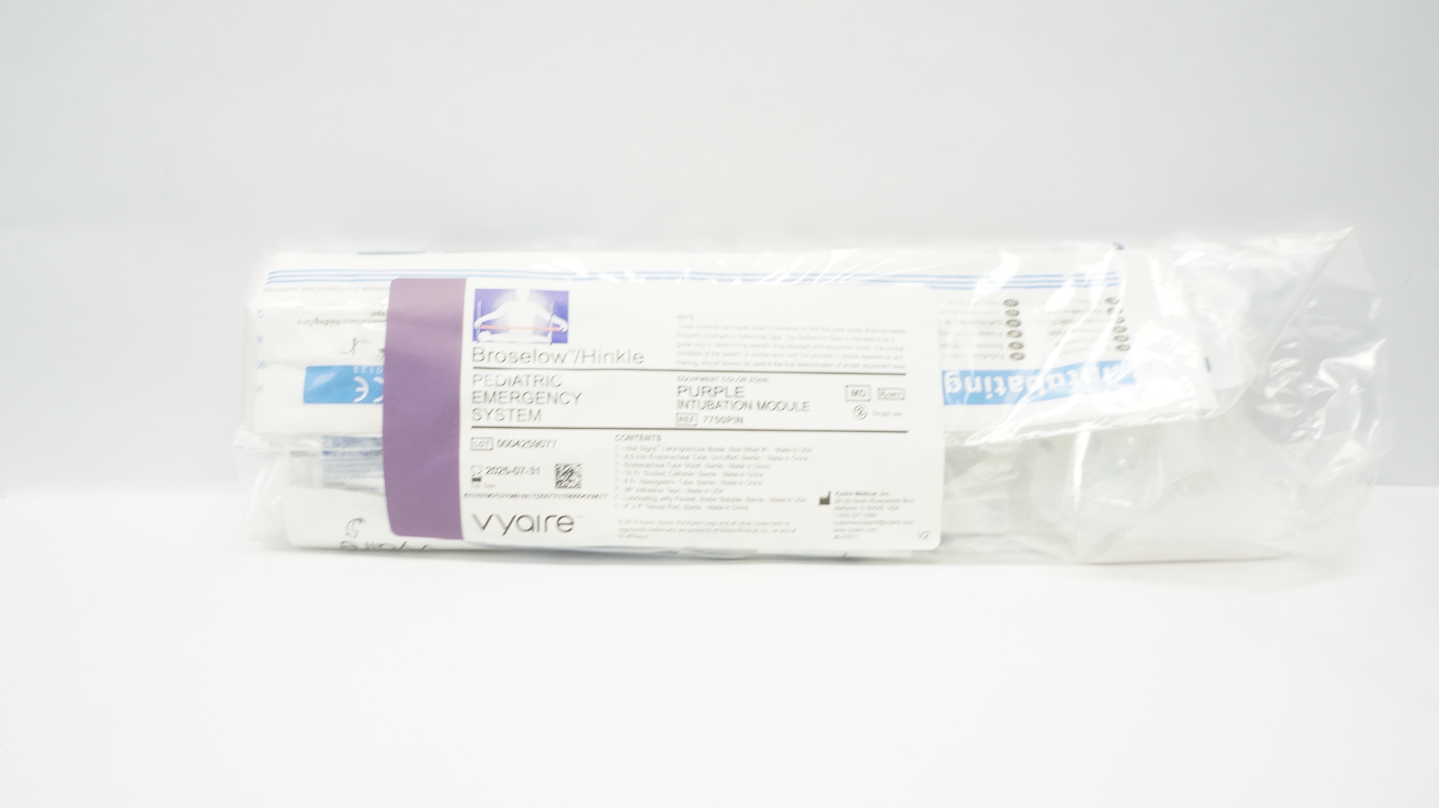 Vyaire 7700PIN Broselow/Hinkle Pediatric Intubation Module Purple