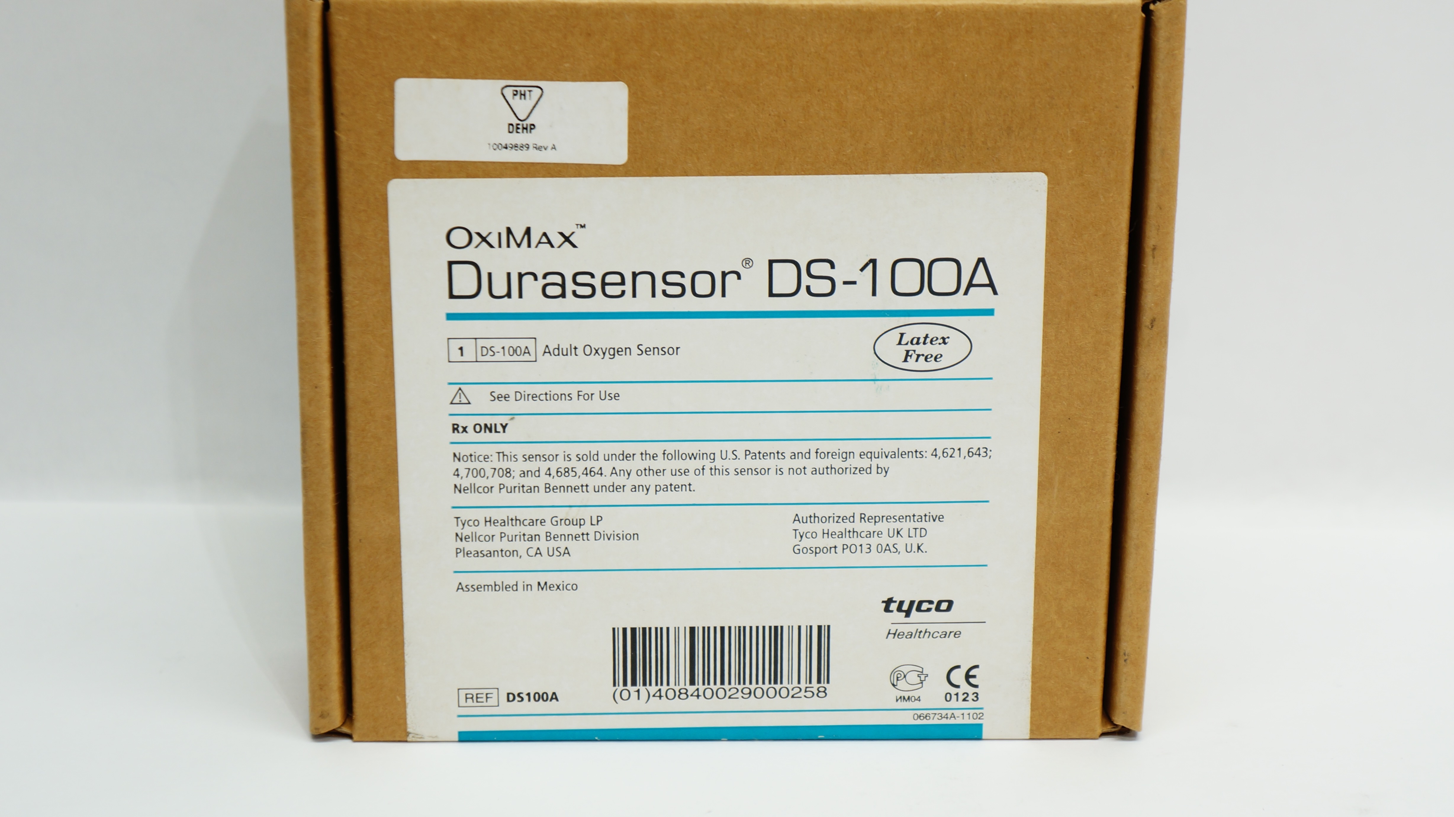 Tyco DS100A Nellcor OxiMax Durasensor Adult Oxygen Sensor