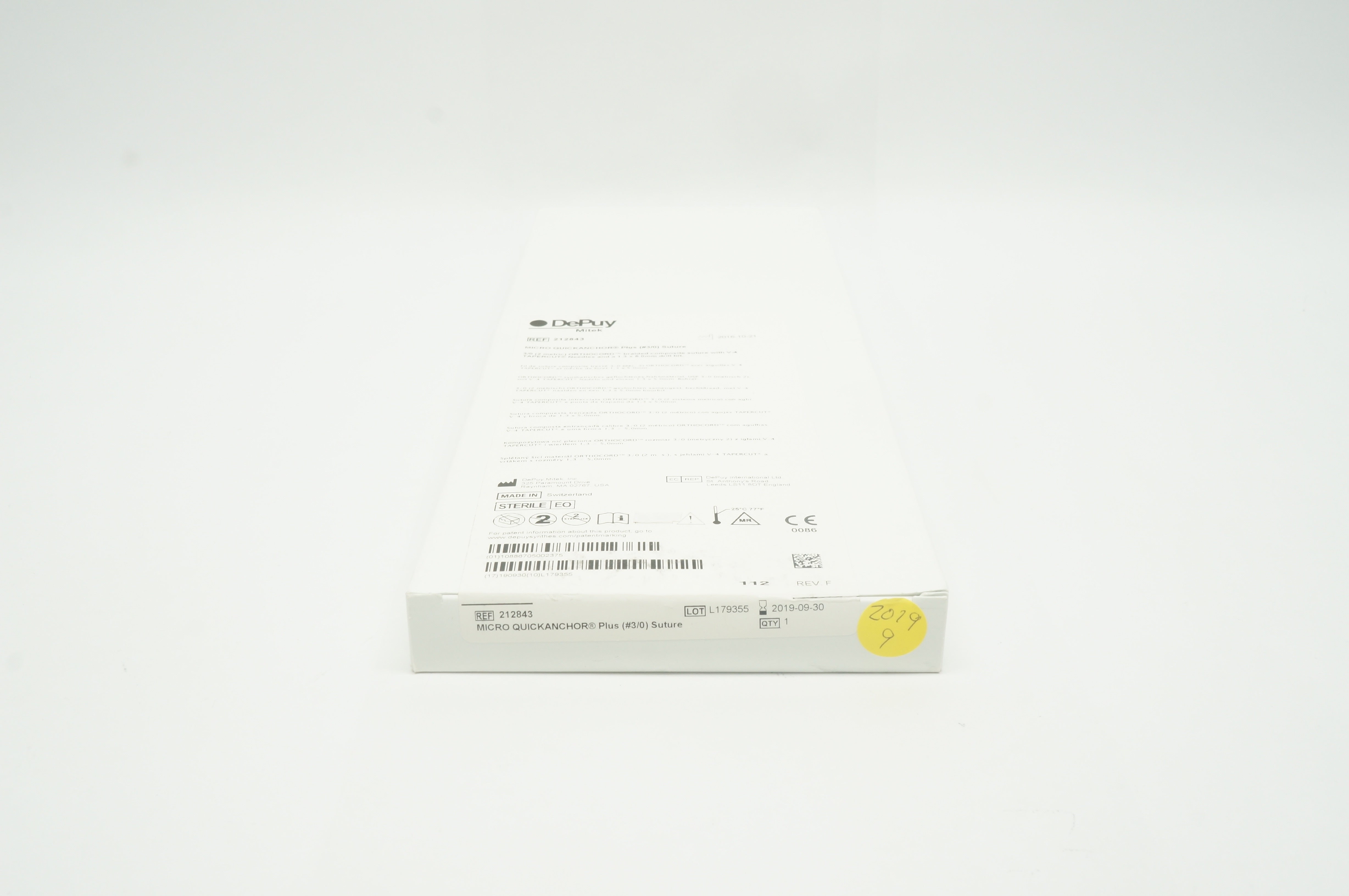 DePuy 212843 Mitek Micro Quickanchor Plus (#3/0) Stre (x)