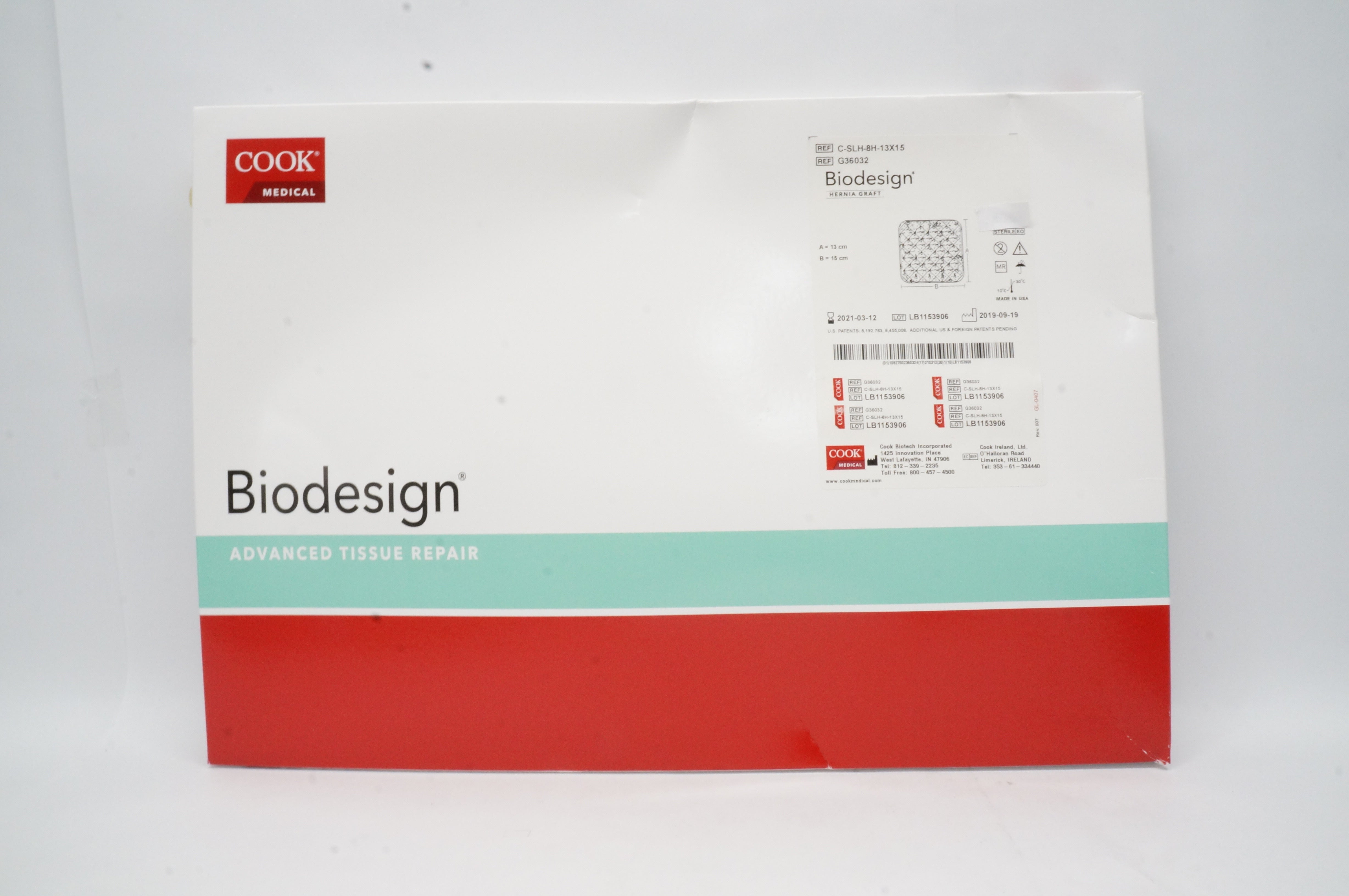 Cook Medical G36032 Biodesign Advanced Tissue Repair 13x15 cm (x)