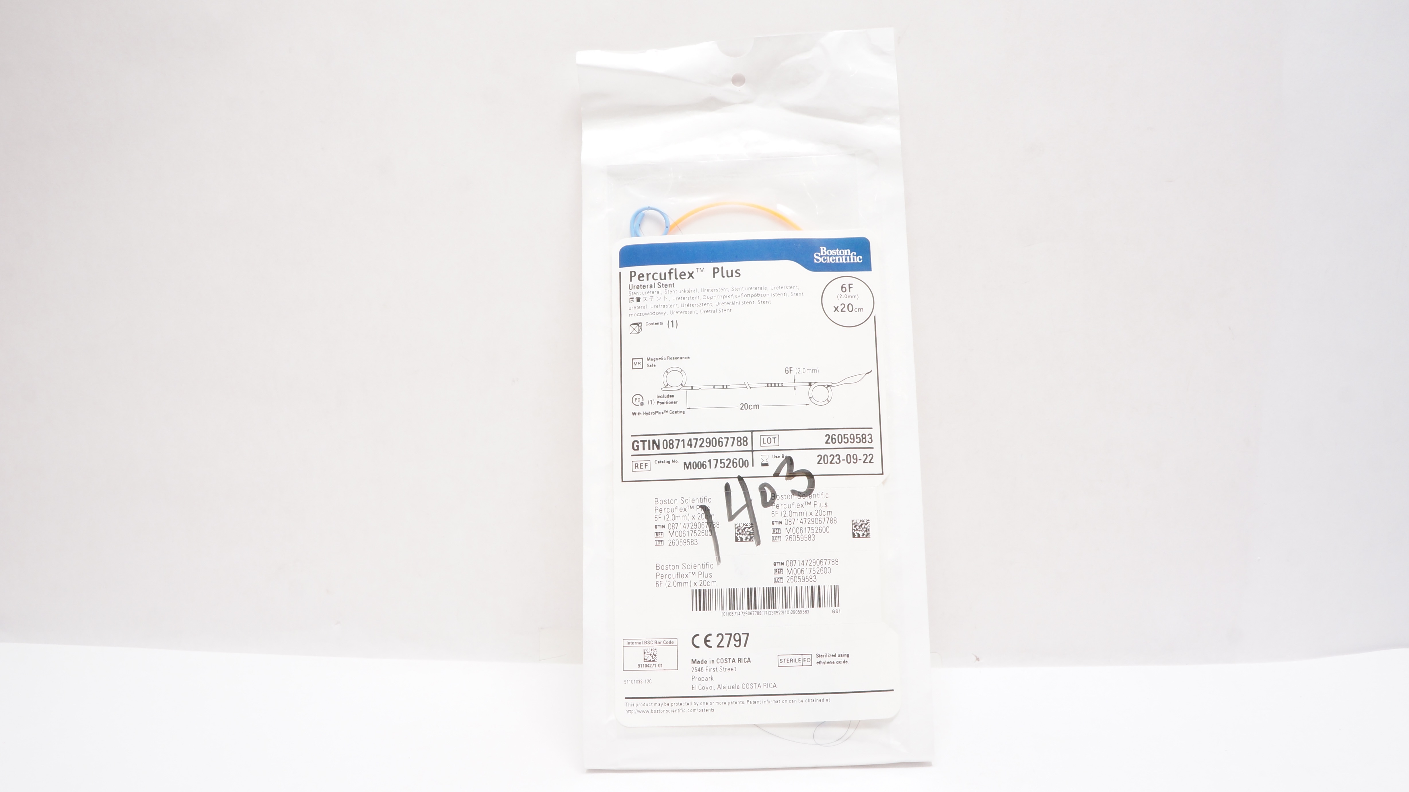 Boston Scientific 175260 Percuflex Plus Ureteral Stnt. 6F x 20cm