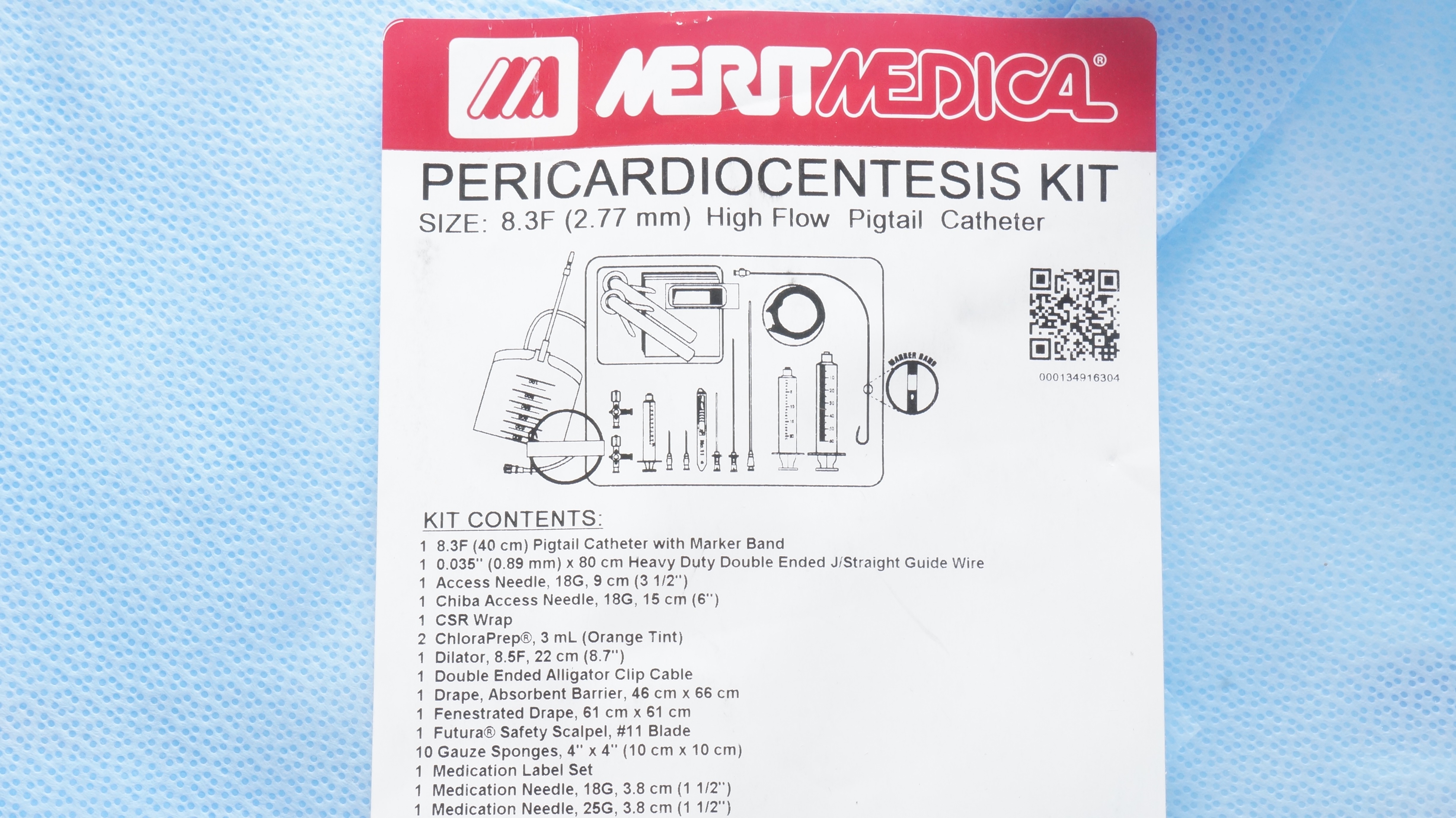 Merit Medical PC801 Pericardiocentesis Kit 8.3F Pigtail Cath. (x)