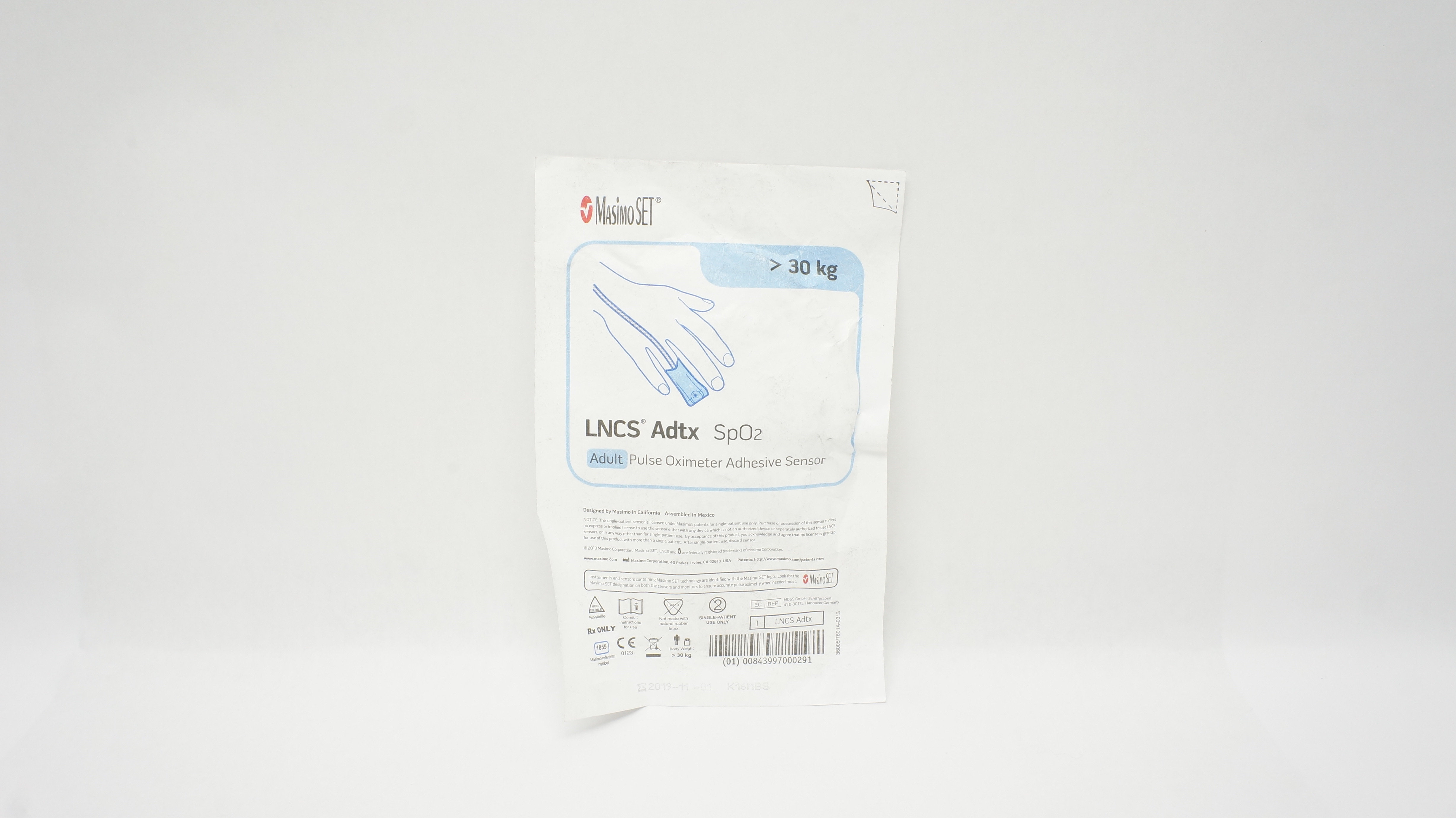 MasimoSet 1859 Neo SpO2 Neonatal/Adult Pulse Oximeter Adhesive Sensor >30kg (x)