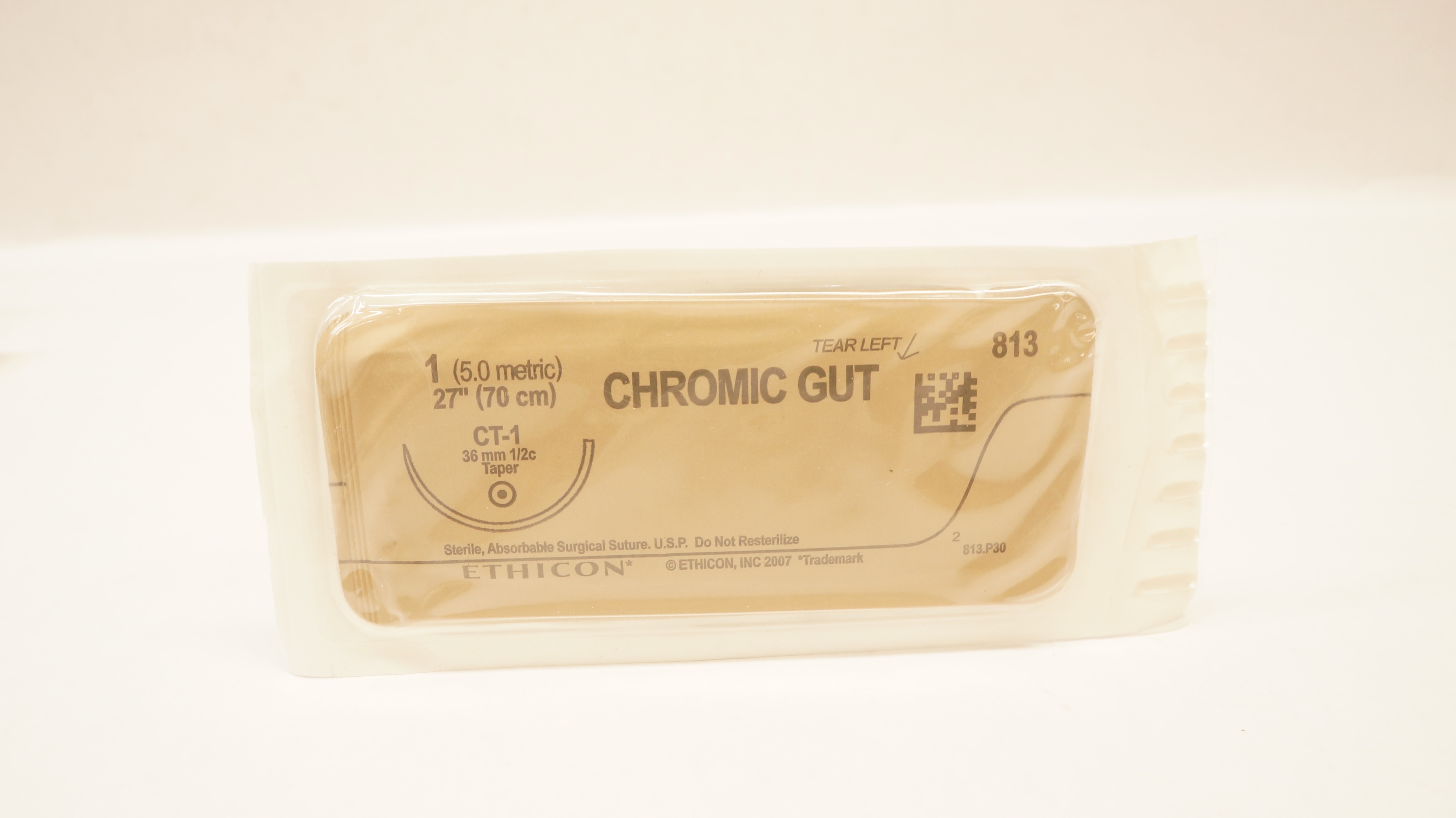 Ethicon 813 1 Chromic Gut CT-1 36mm 1/2c Taper 27inch (x)