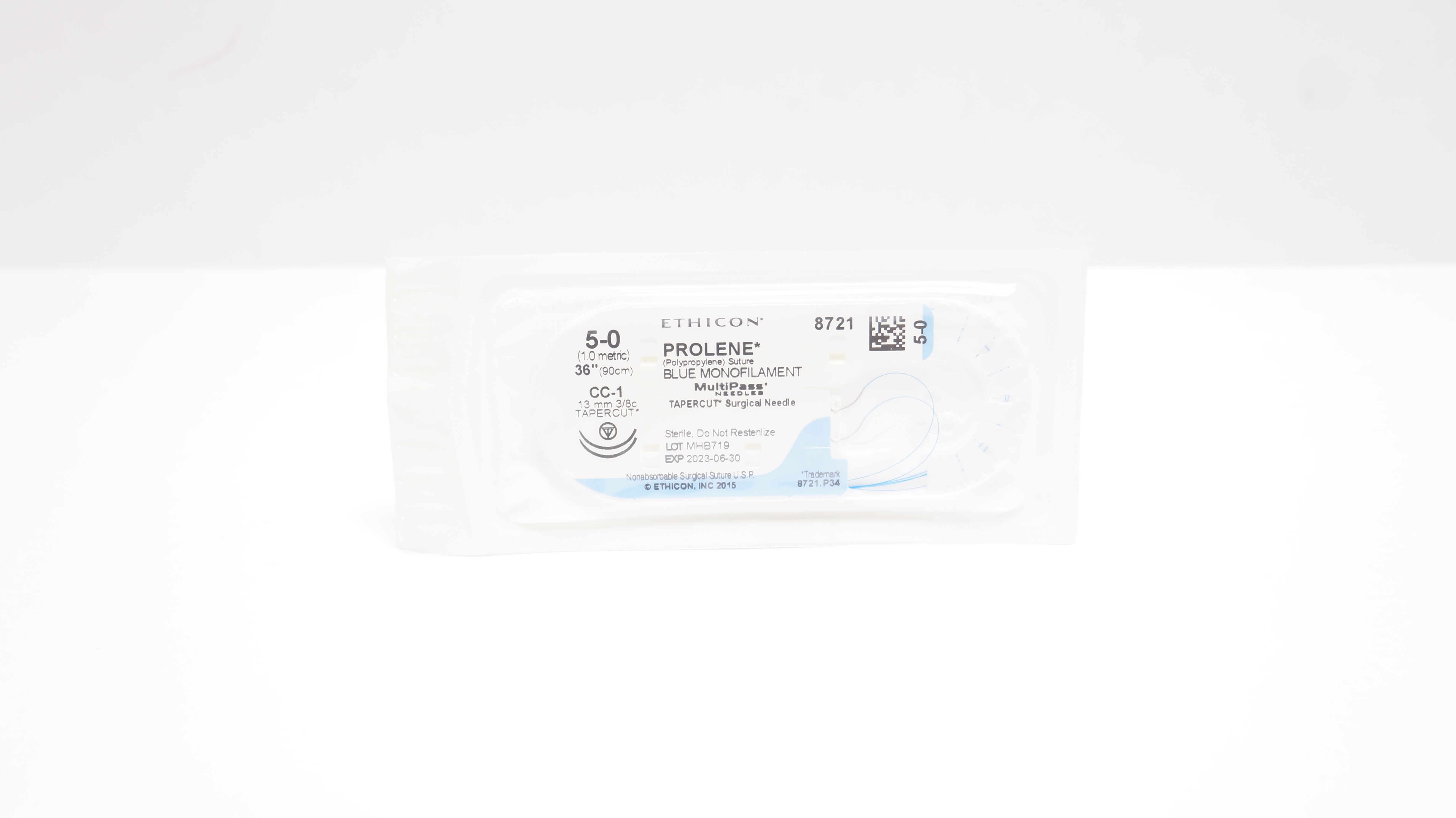 Ethicon 8721 5-0 PROLENE CC-1 13mm 3/8c Tapercut 36 inch (x)