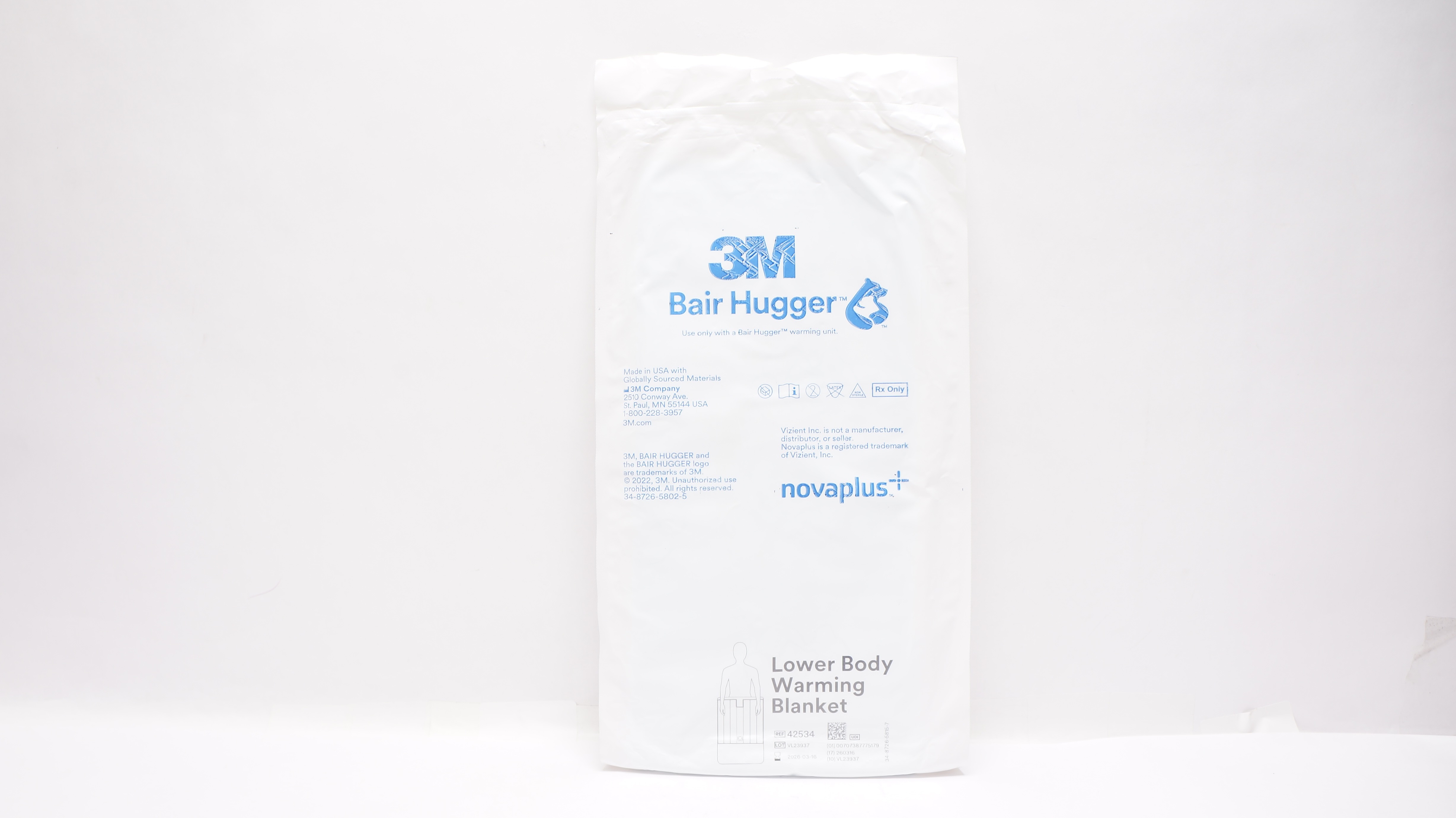 3M 42534 Novaplus Bair Hugger Disposable Forced-Air Lower Body Warming Blanket