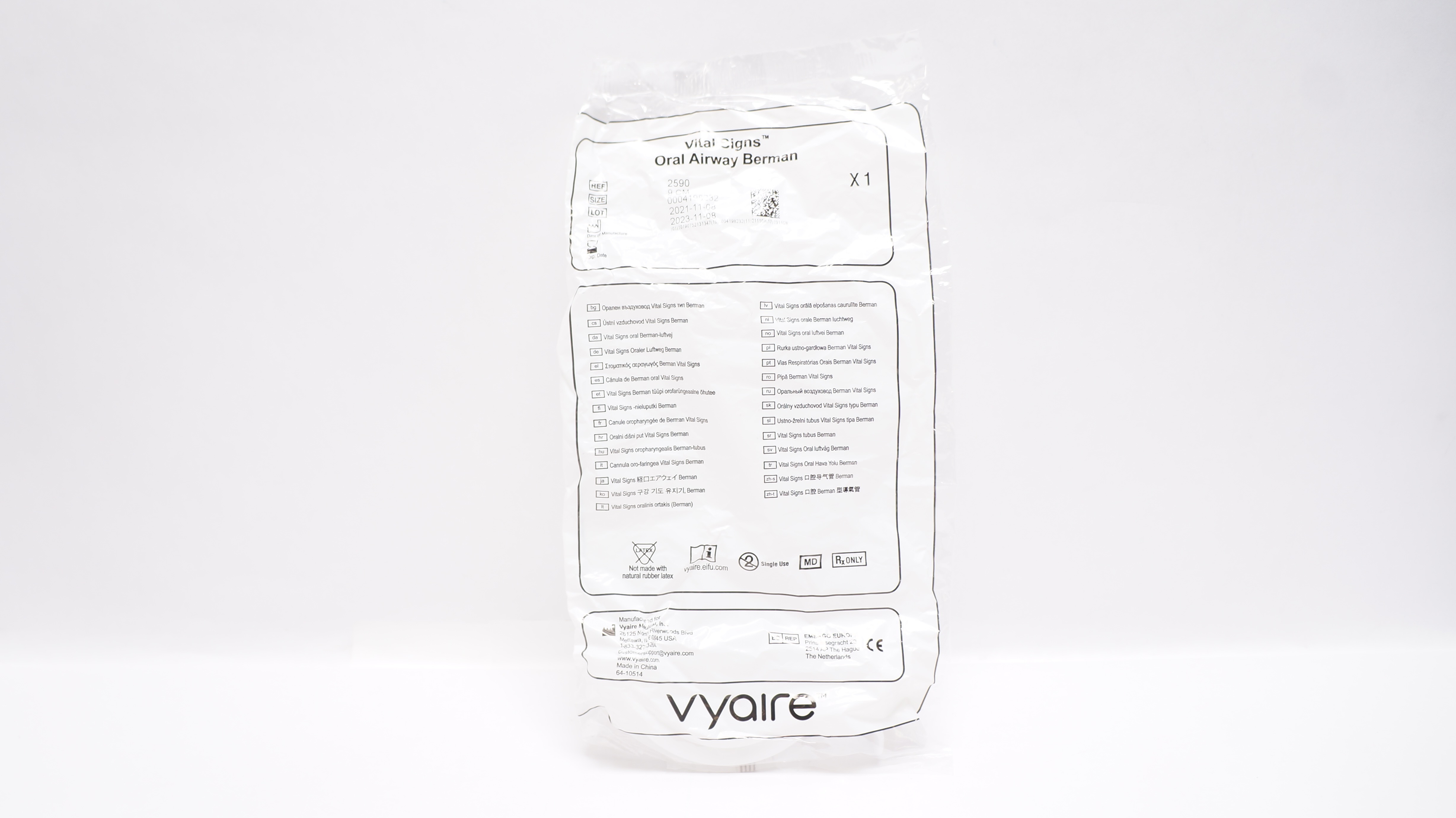 Vyaire 2590 Vital Signs Oral Airway Berman 9cm (x)
