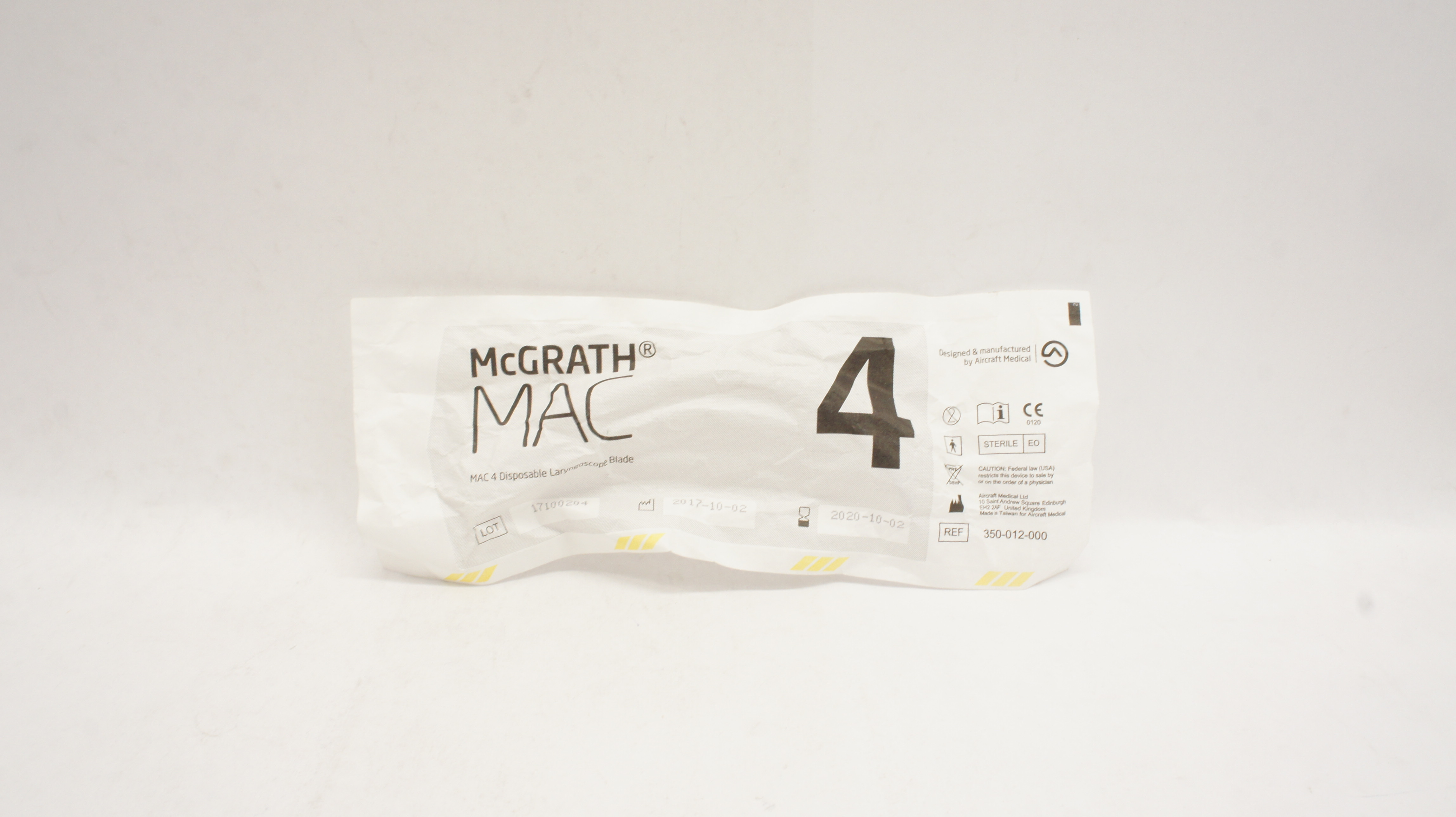 Aircraft Medical 350-012-000 McGrath MAC 4 Disposable Laryngoscope Blade (x)