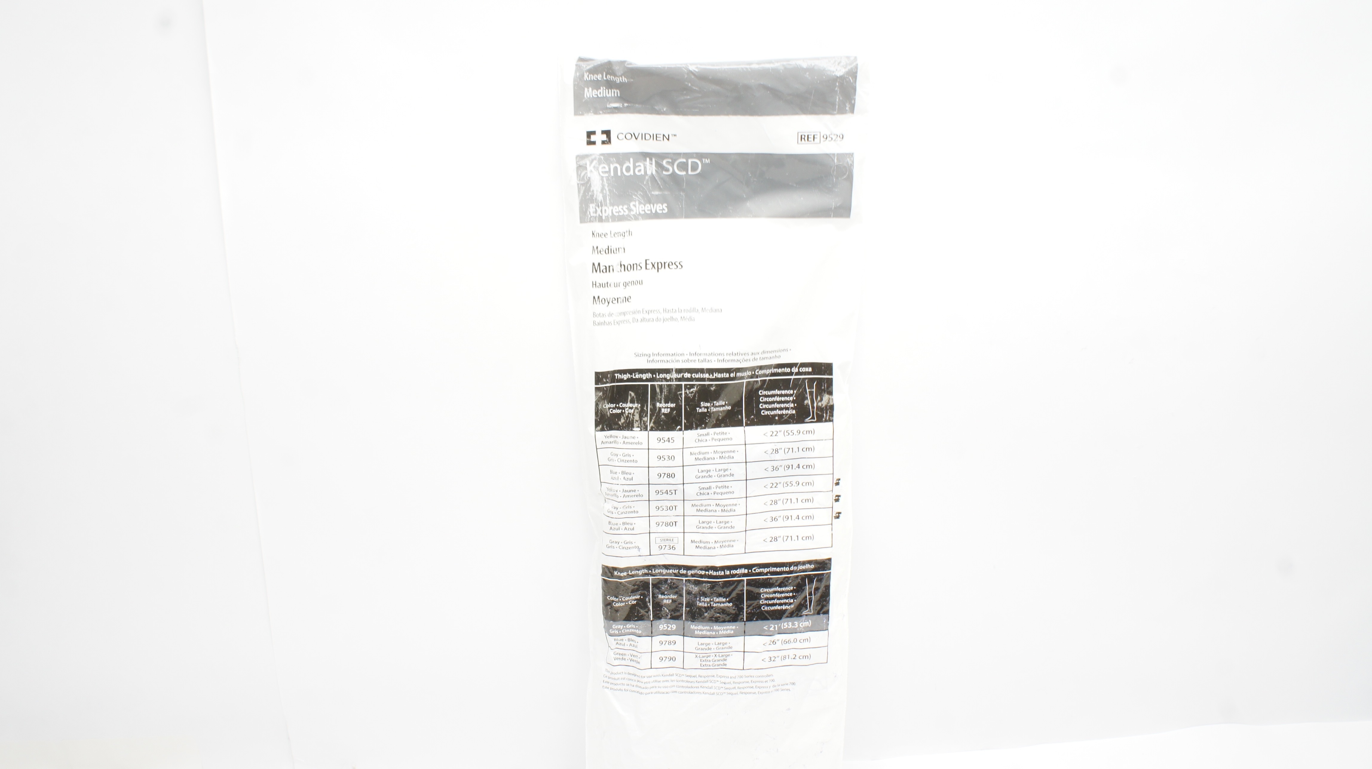 Covidien 9529 Kendall SCD Express Sleeves Knee Length Medium, <21inch (x)