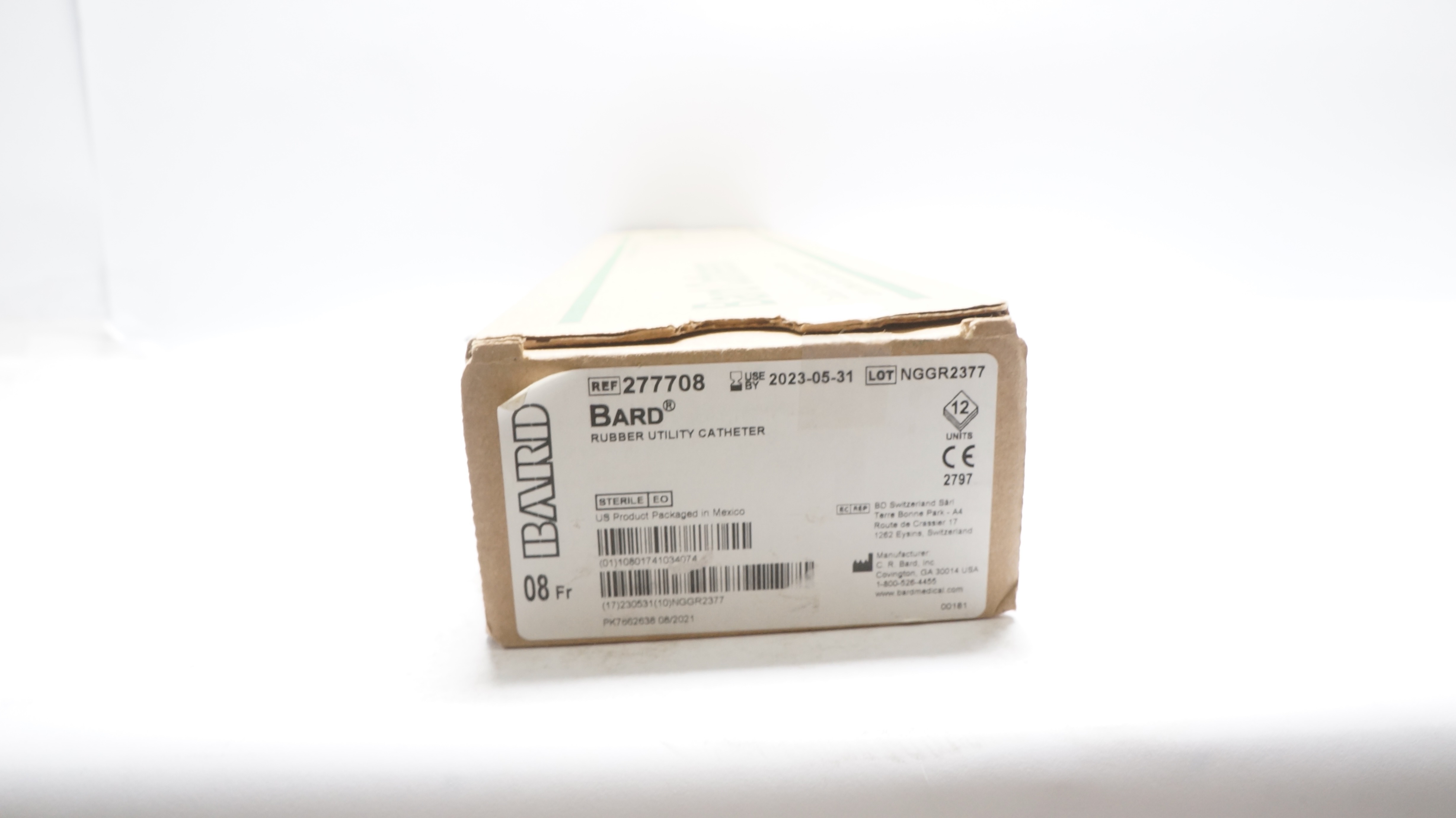 Bard 277708 Rubber Utility Catheter 08Fr - Box of 12 (x)