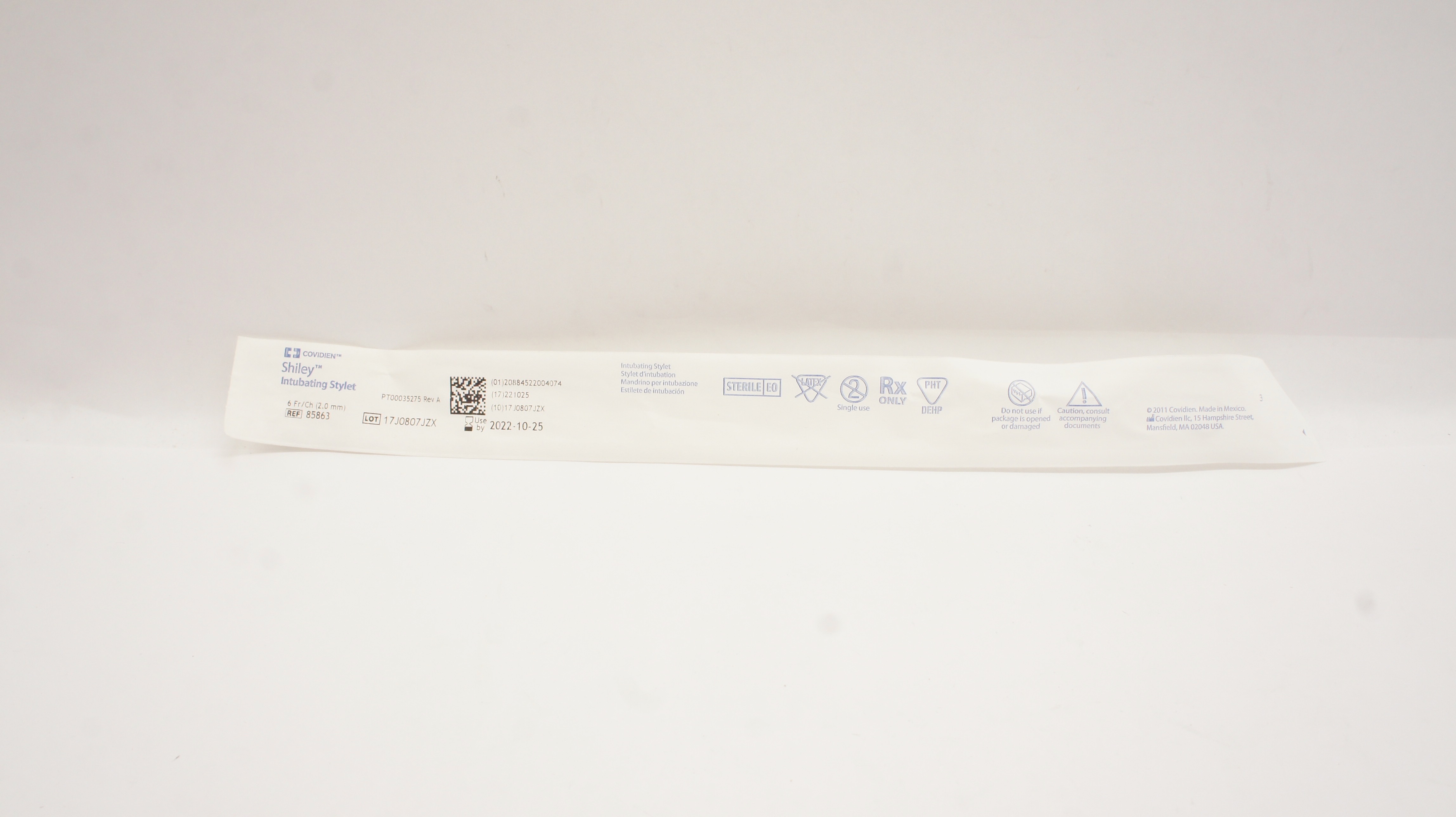 Covidien 85863 Shiley Intubating Stylet 6Fr/Ch (x)