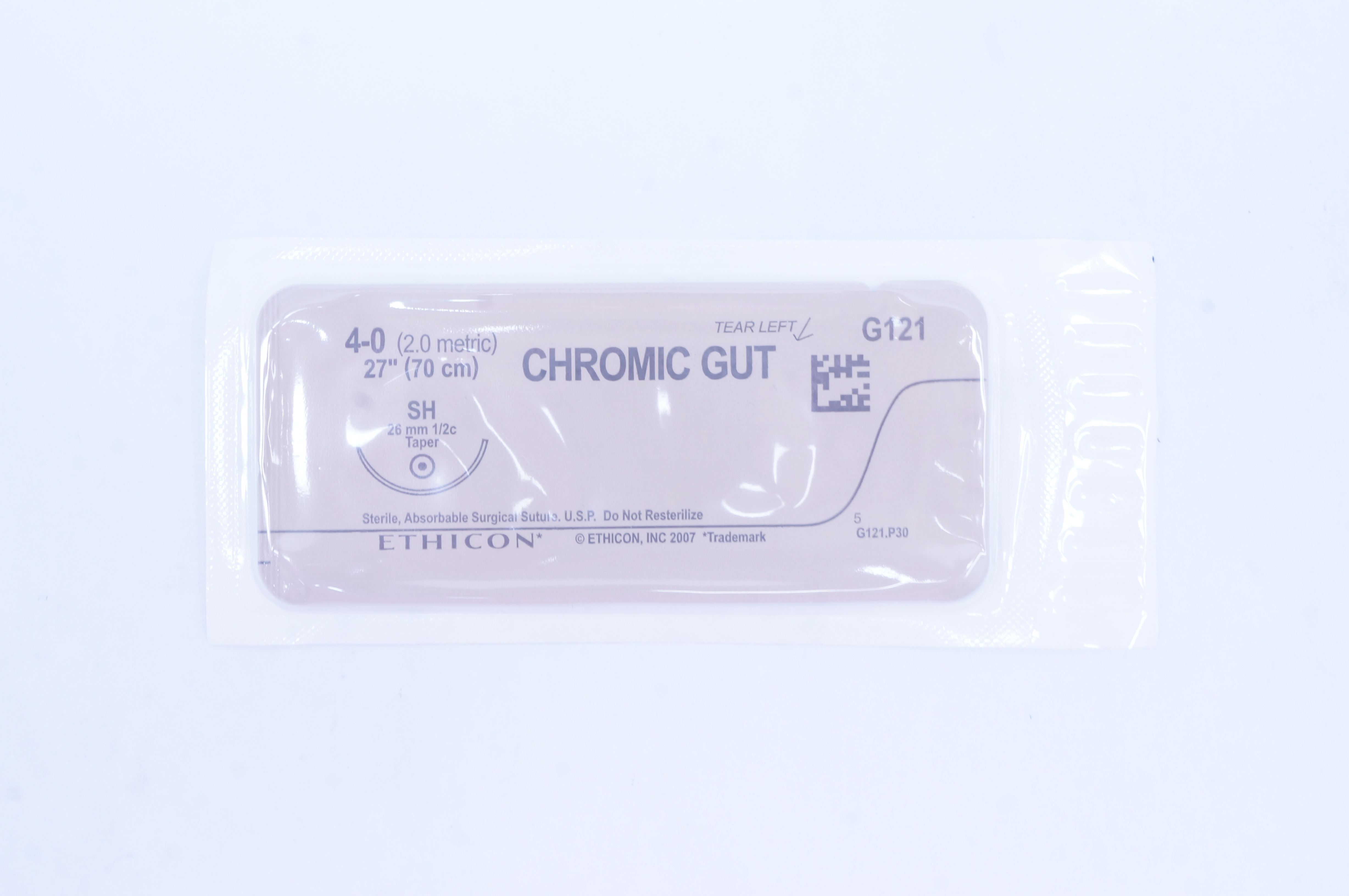Ethicon G121 4-0 Chromic Gut SH 26mm 1/2c Taper, 27inch (x)