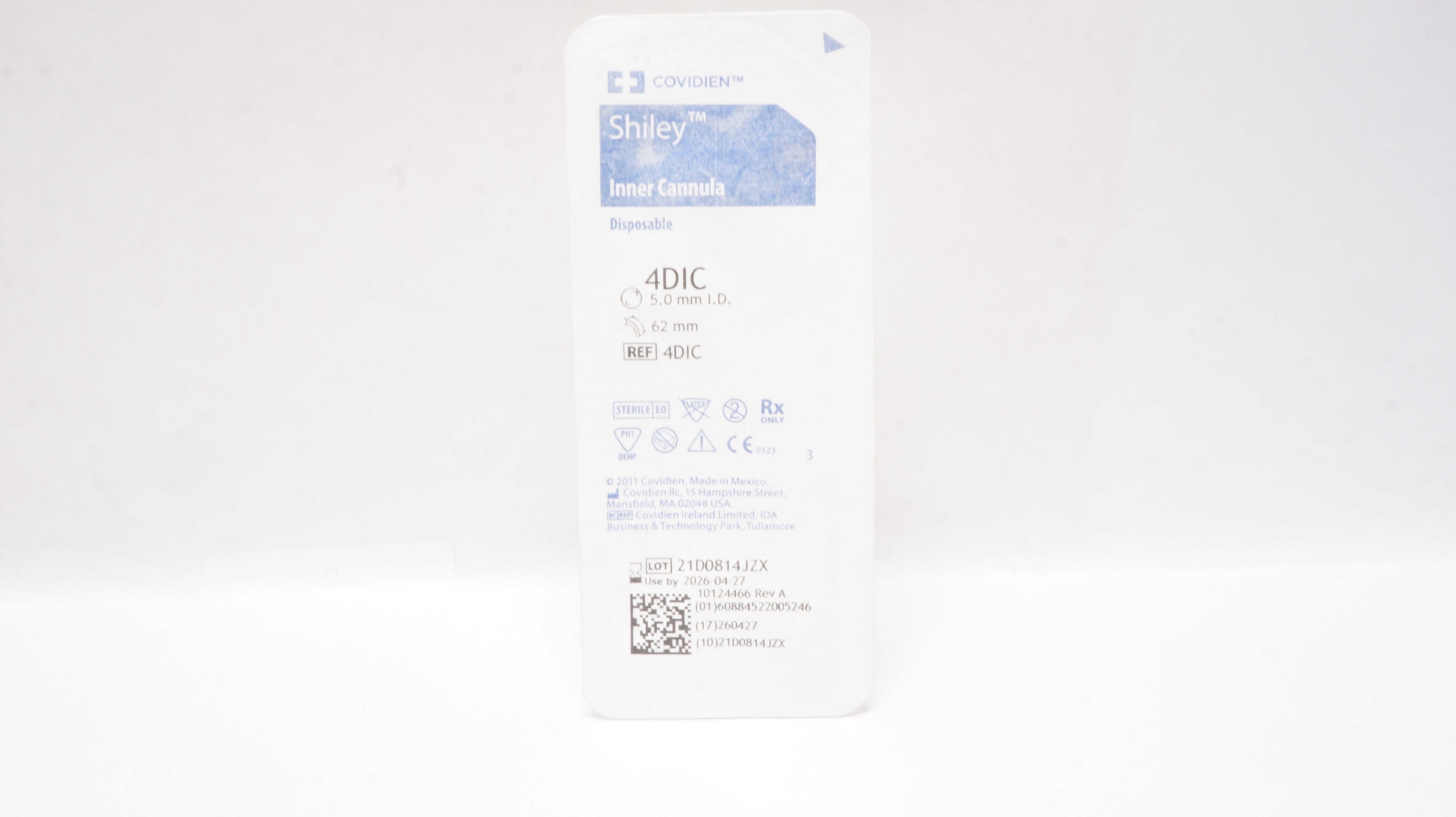 Covidien 4DIC Shiley Disposable Inner Cannula 5.0mm I.D. x 62 mm