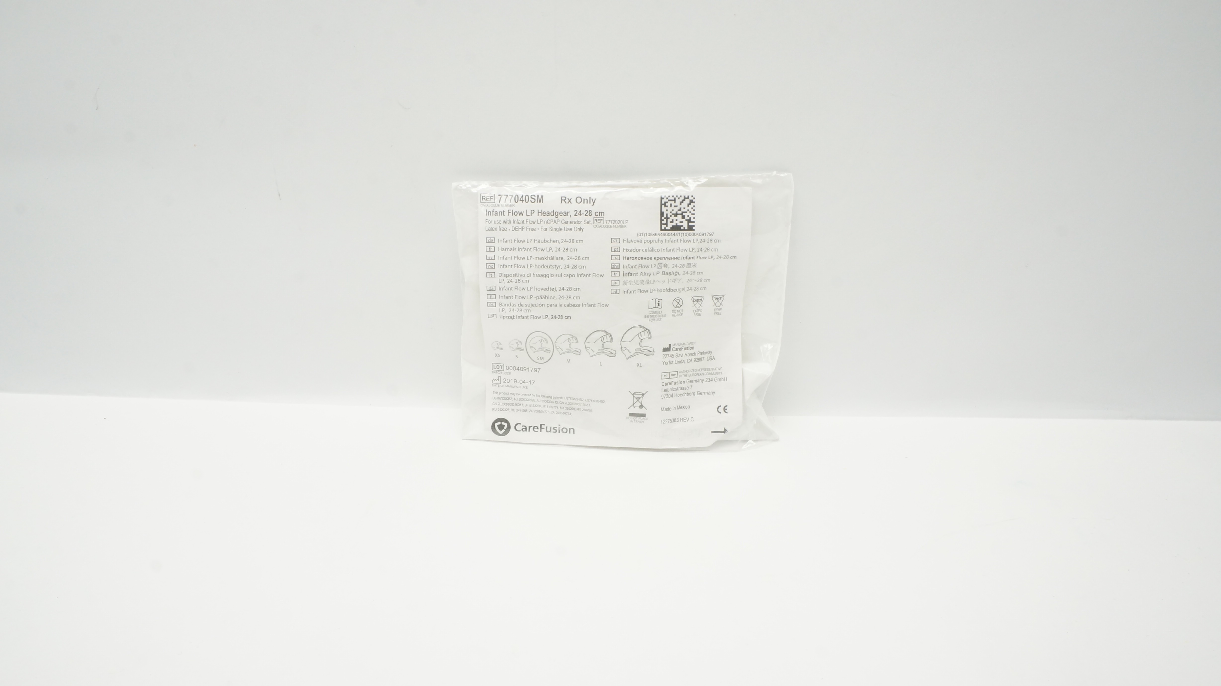 CareFusion 777040SM Infant Flow LP Headgear 24-28cm