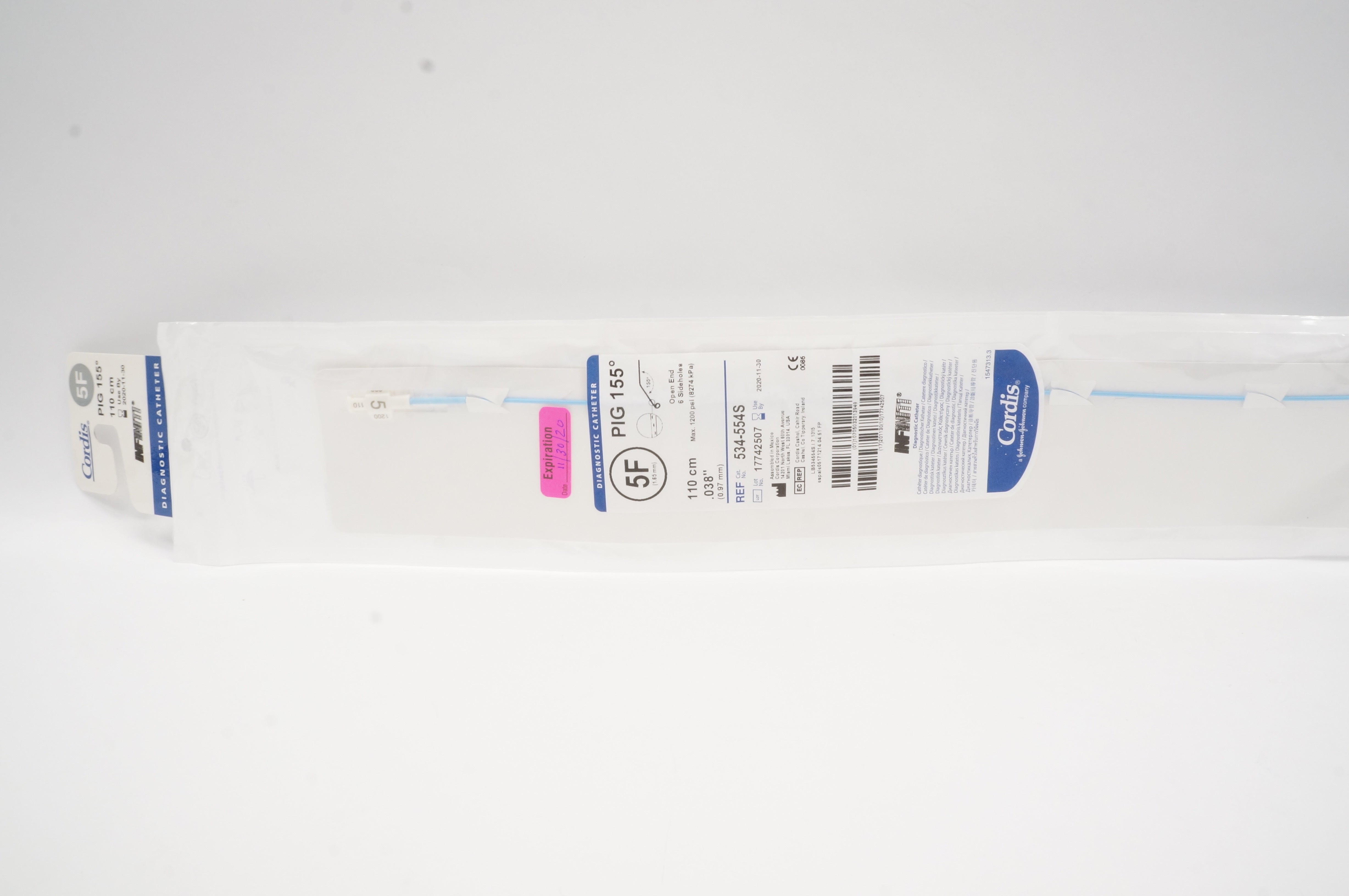 Cordis 534554S Diagnostic Catheter 5F x .038inch x 110cm (x)