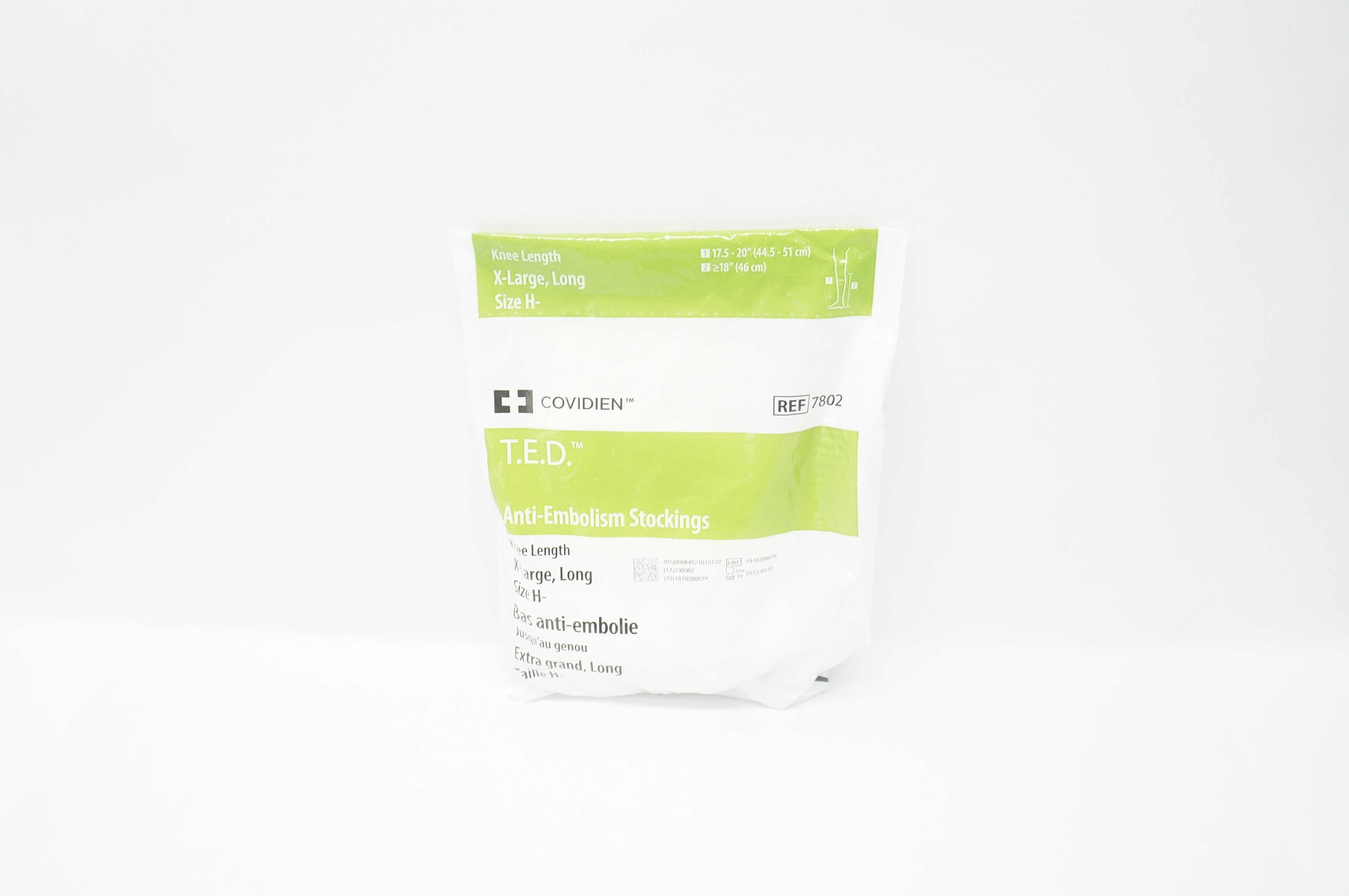 Covidien 7802 T.E.D. Anti-Embolism Stockings X-Large Long H