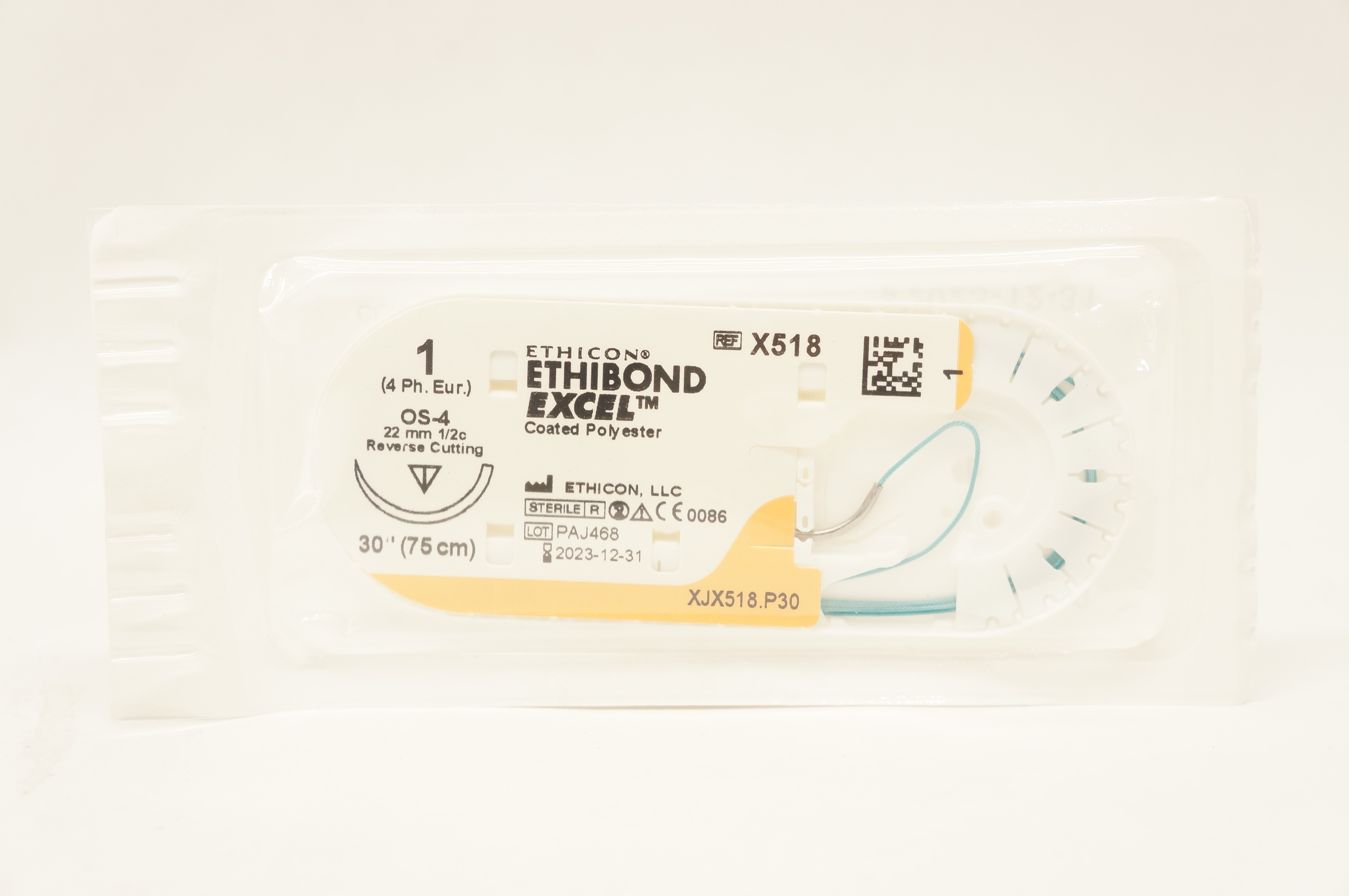 Ethicon X518 1 ETHIBOND EXCEL OS-4 22mm 1/2c Reverse Cutting 30inch