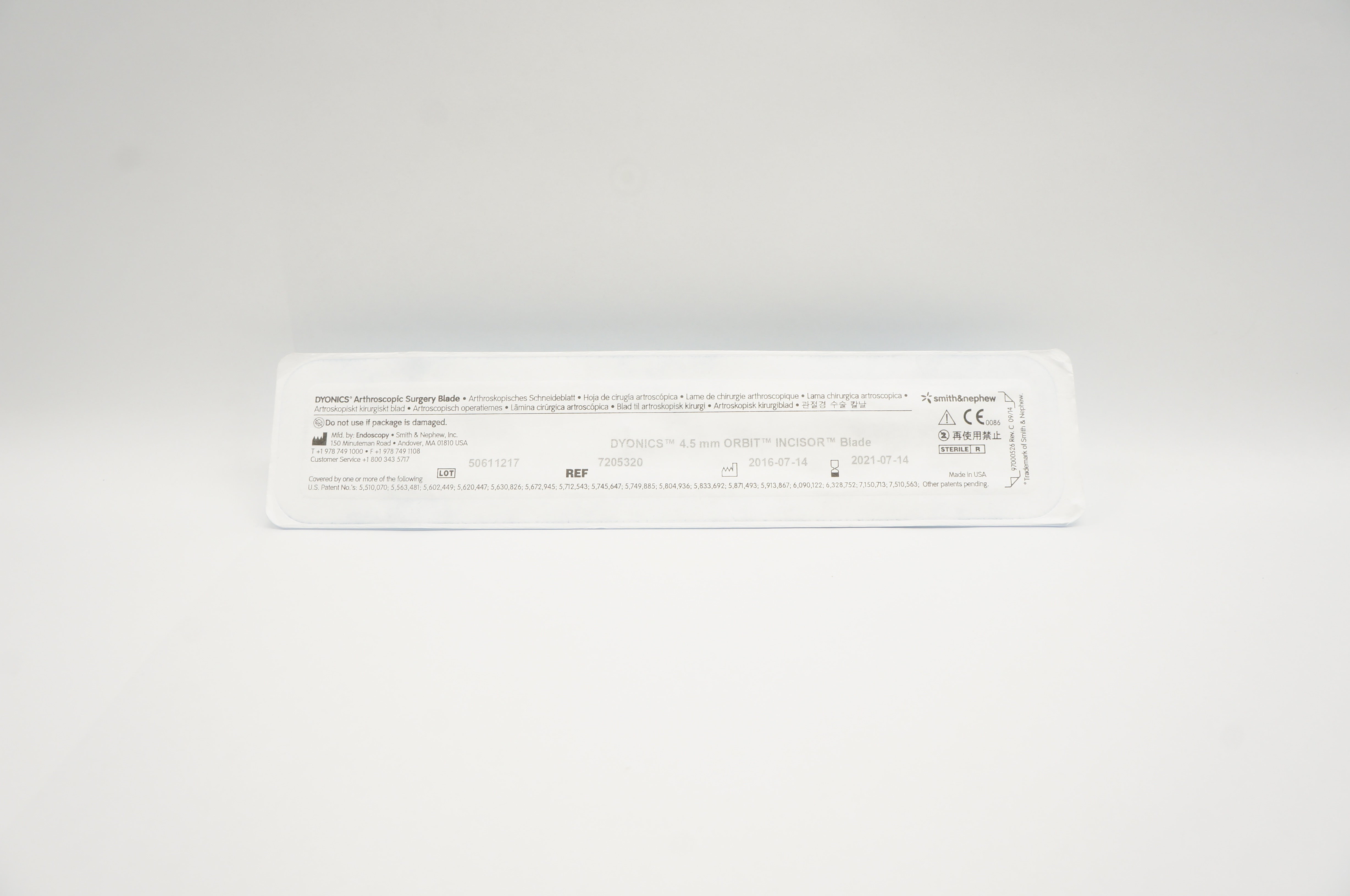 Smith&Nephew 7205320 Dyonics Incisor Orbit Curved Arthroscopic Blade,4.