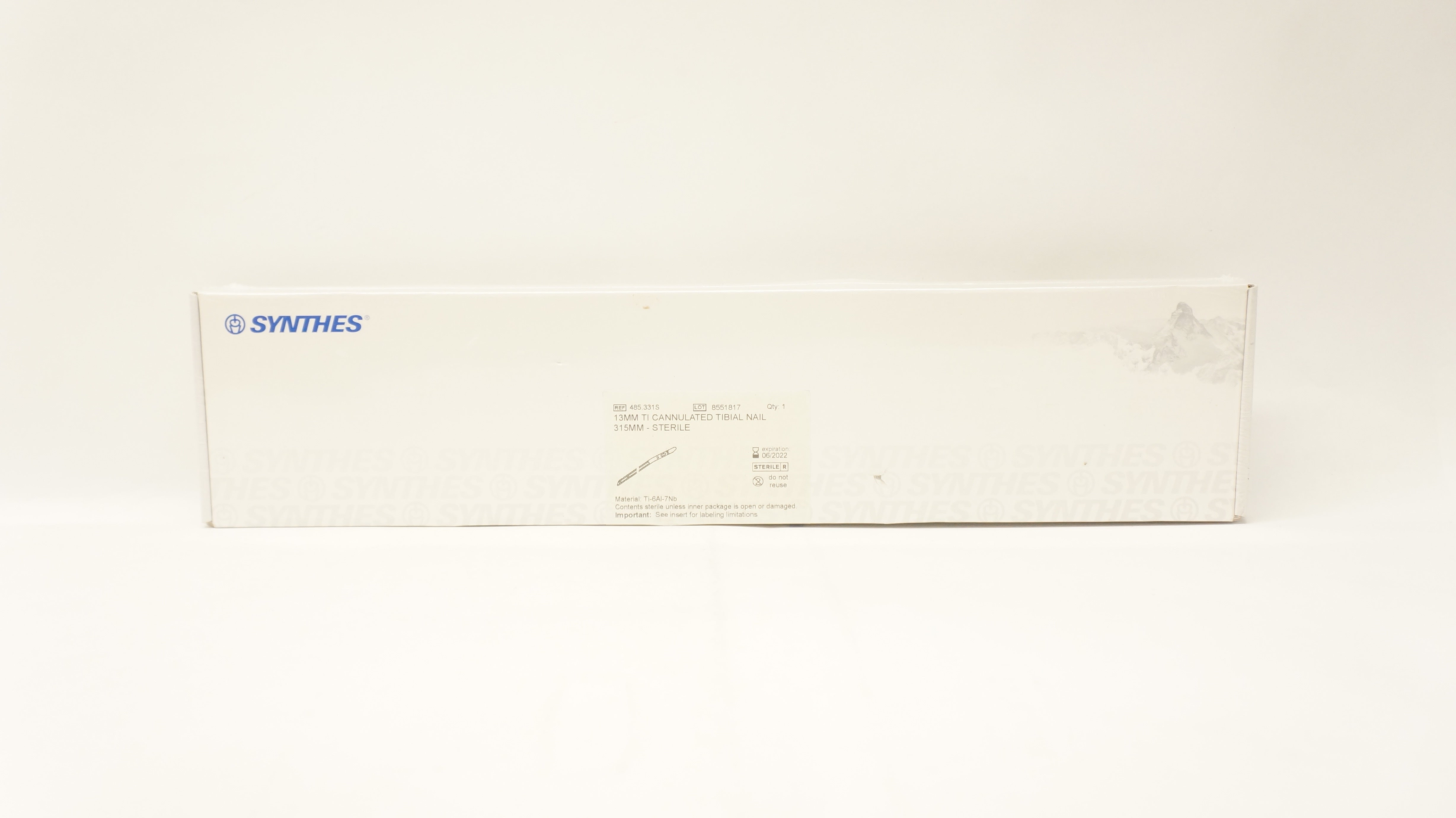 Synthes 485.331S 13mm Ti Cannulated Tibial Nail 315mm