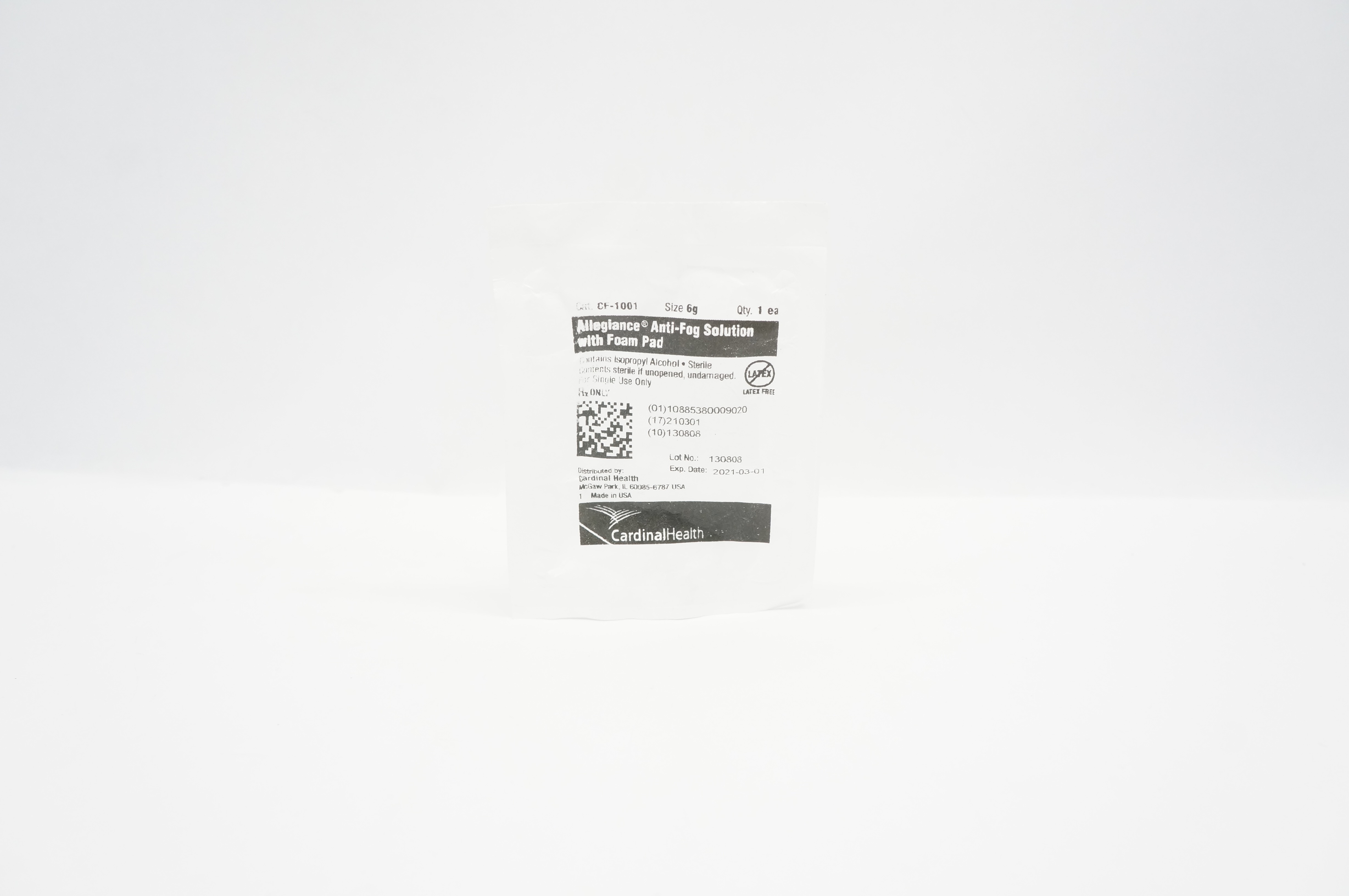 Cardinal Health CF-1001 Allegiance Anti-Fog Solution with Foam Pad (x)
