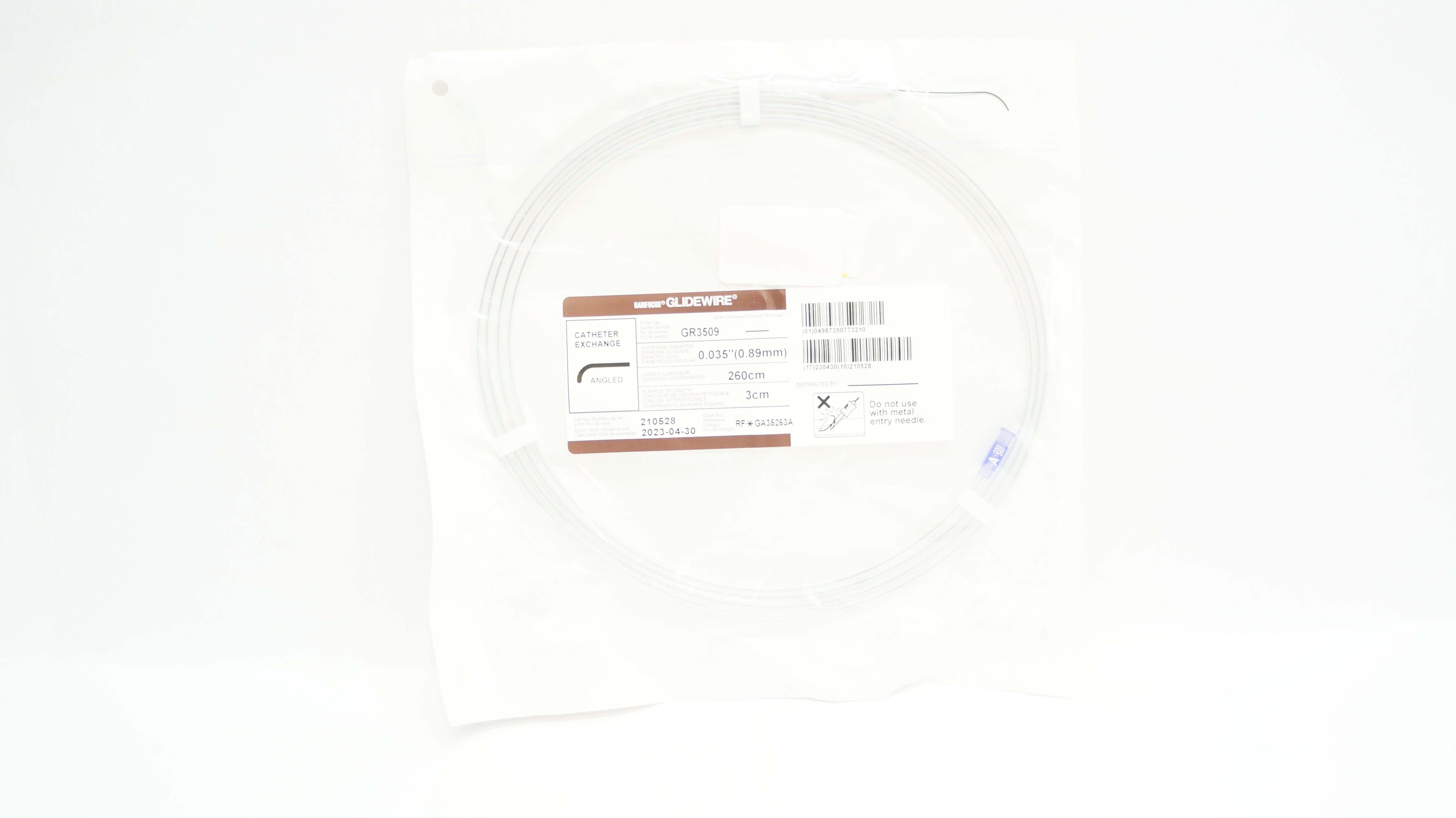Terumo GA35263A Radifocus GLIDEWIRE Cath. Exchange 0.035inch x 260cm x 3cm (x)