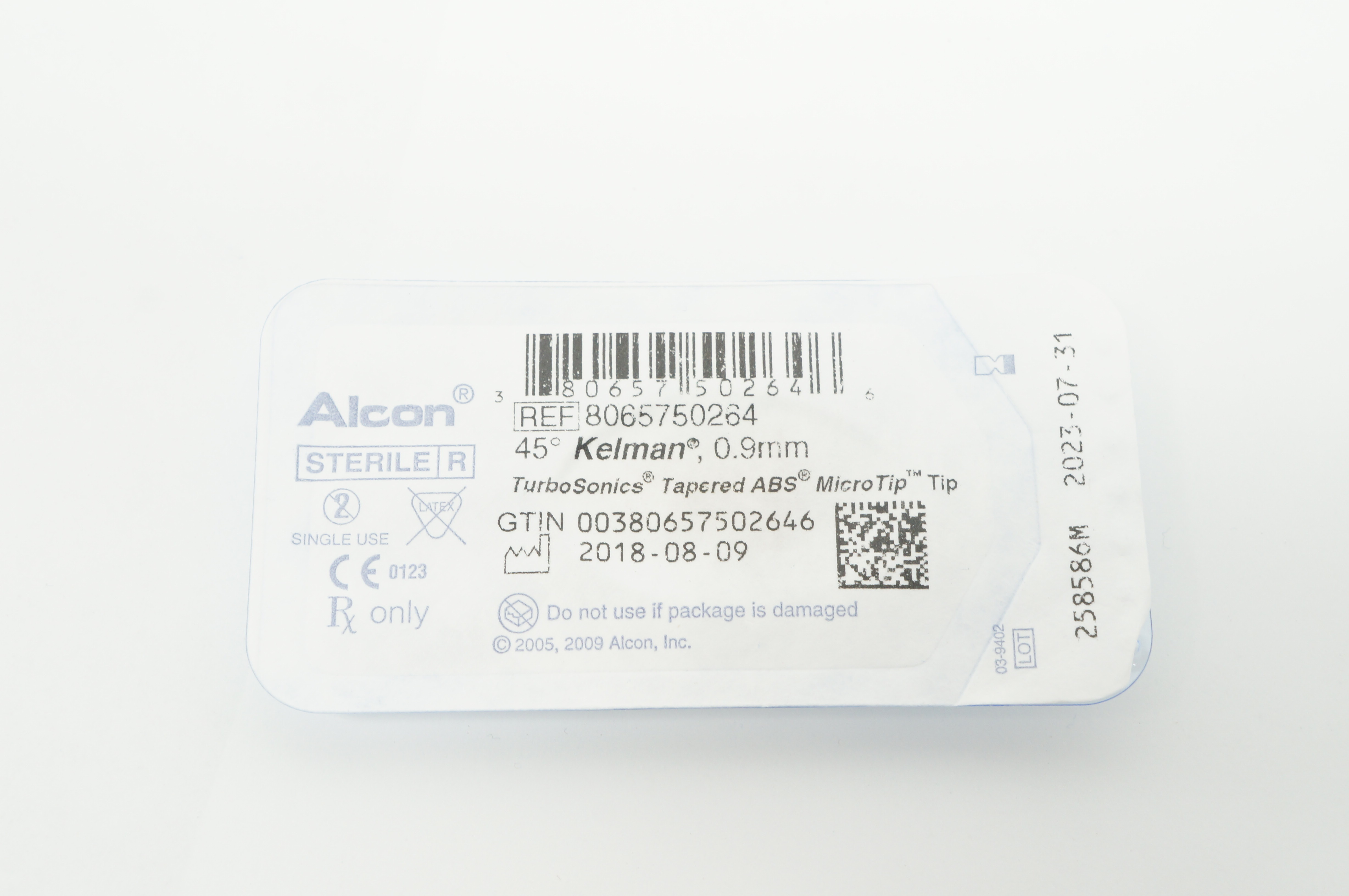 Alcon 8065750264 Kelman 45 Degree 0.9mm TurboSonics Tapered ABS MicroTip