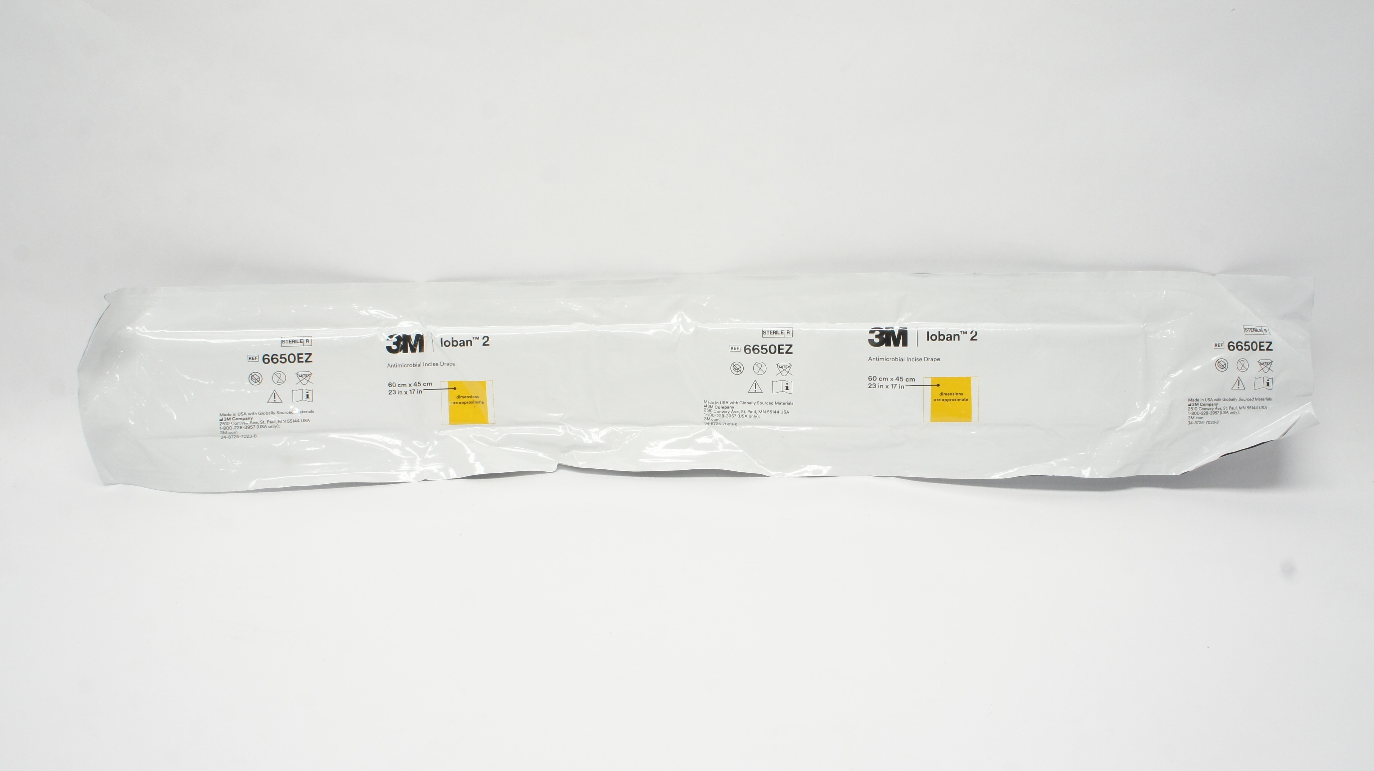 3M 6650EZ Loban 2 Antimicrobial Incise Drape 23inch x 17inch