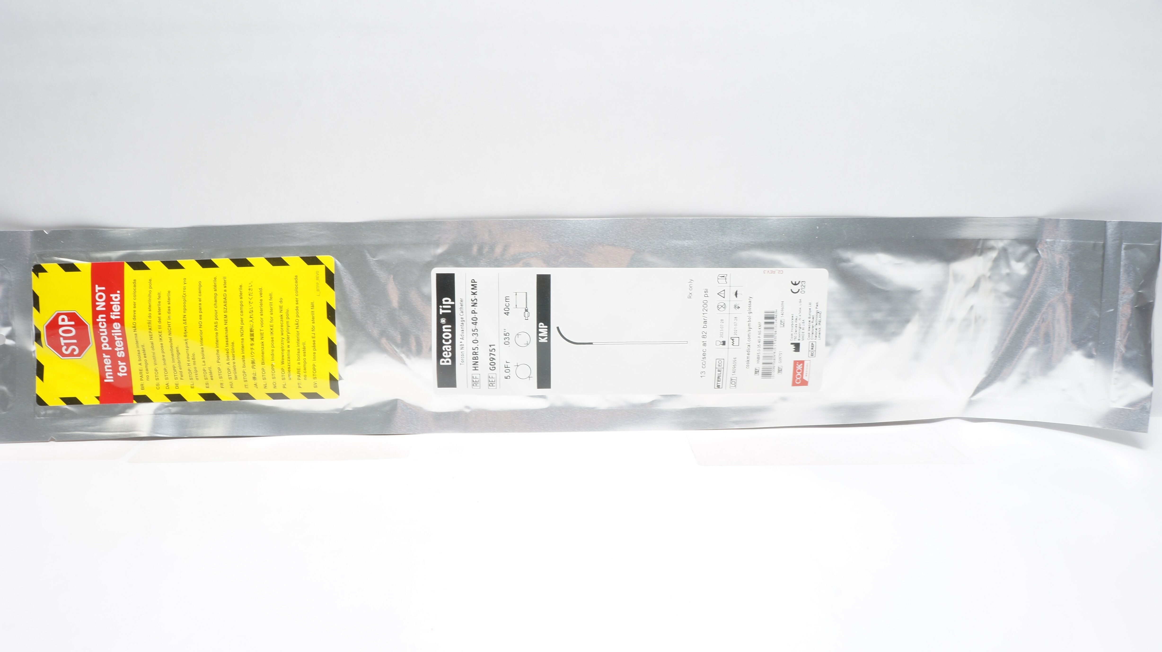 Cook Medical G09751 Beacon Tip Torcon NB Advantage Cath 5Fr x 40cm (x)