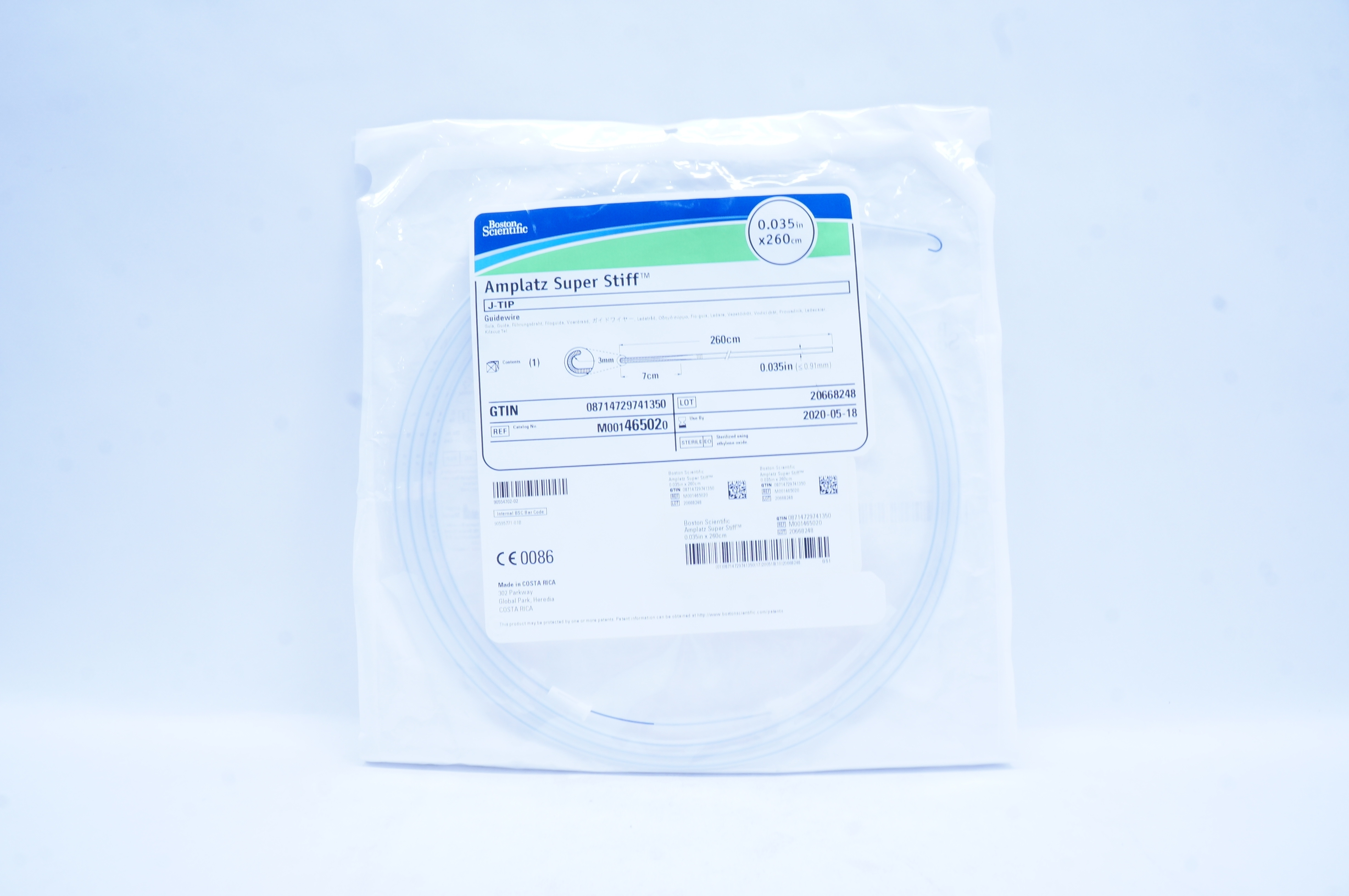 Boston Scientific 46502 Amplatz Super Stiff Guidewire, J-Tip 0.035in x ...