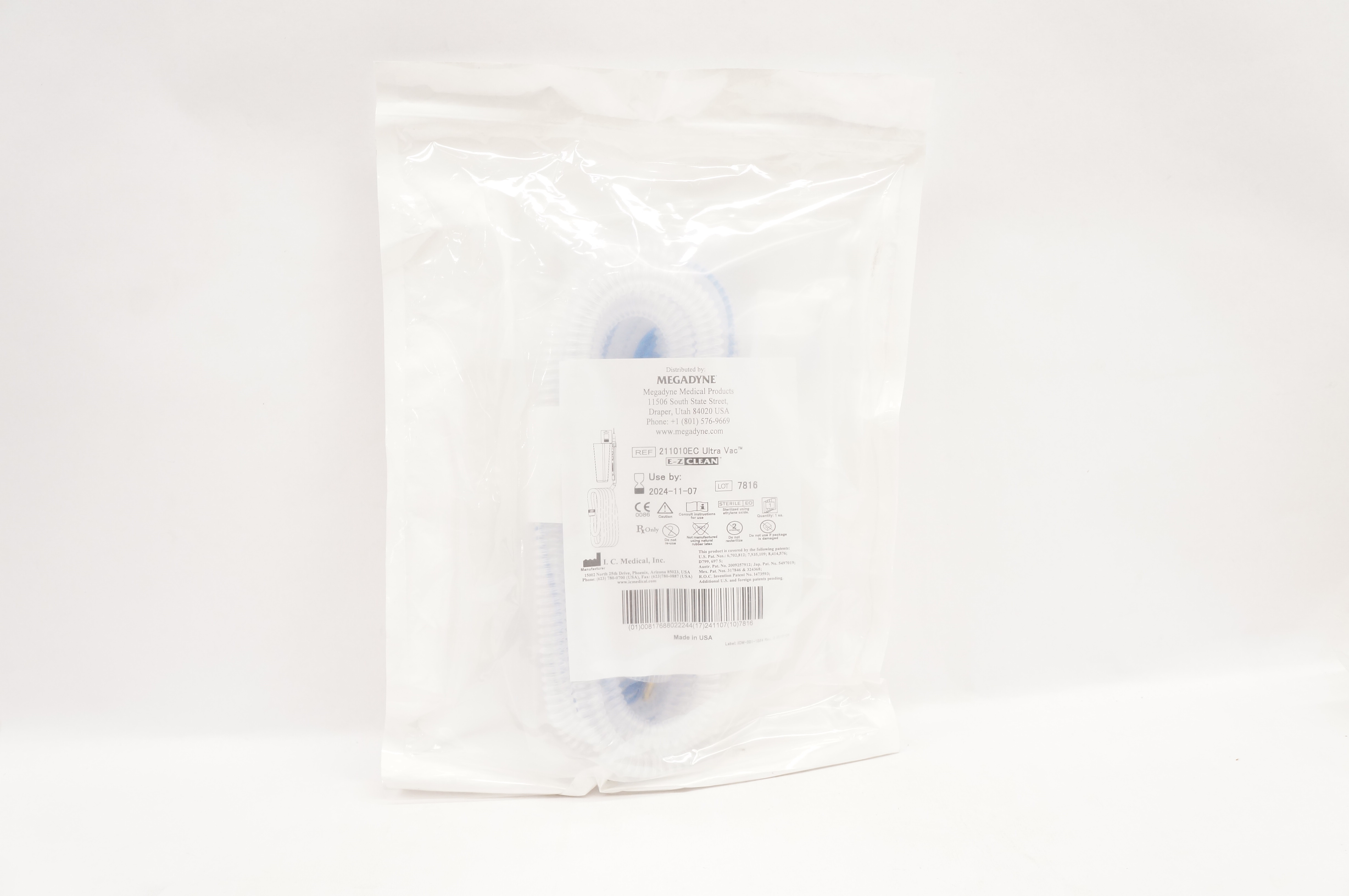 I.C.Medical 211010EC Megadyne Ultra Vac E-Z Clean