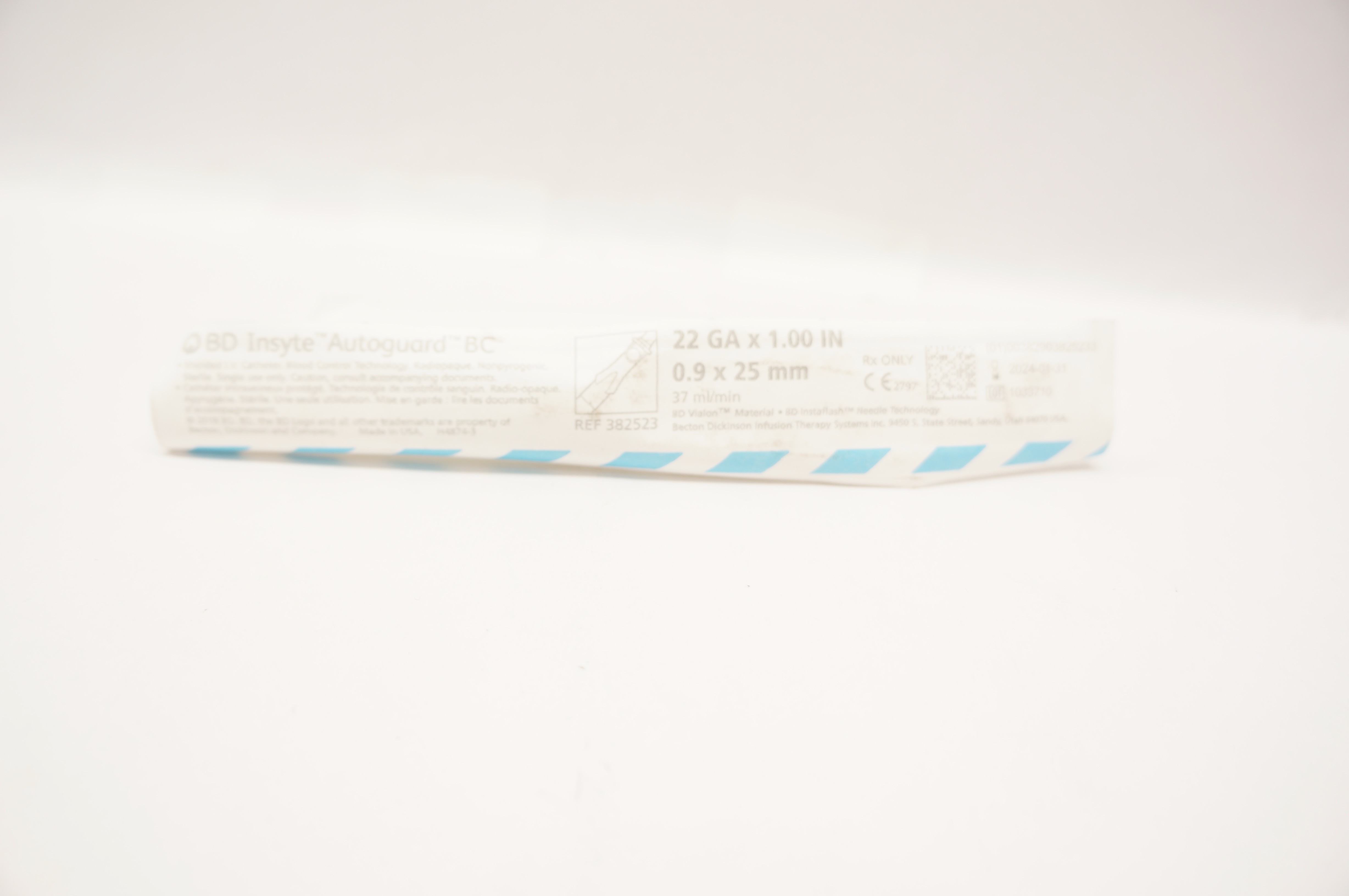 BD 382523 Insyte Autoguard BC Shielded I.V. Cath. 22GA x 1.00inch, 37mL/min