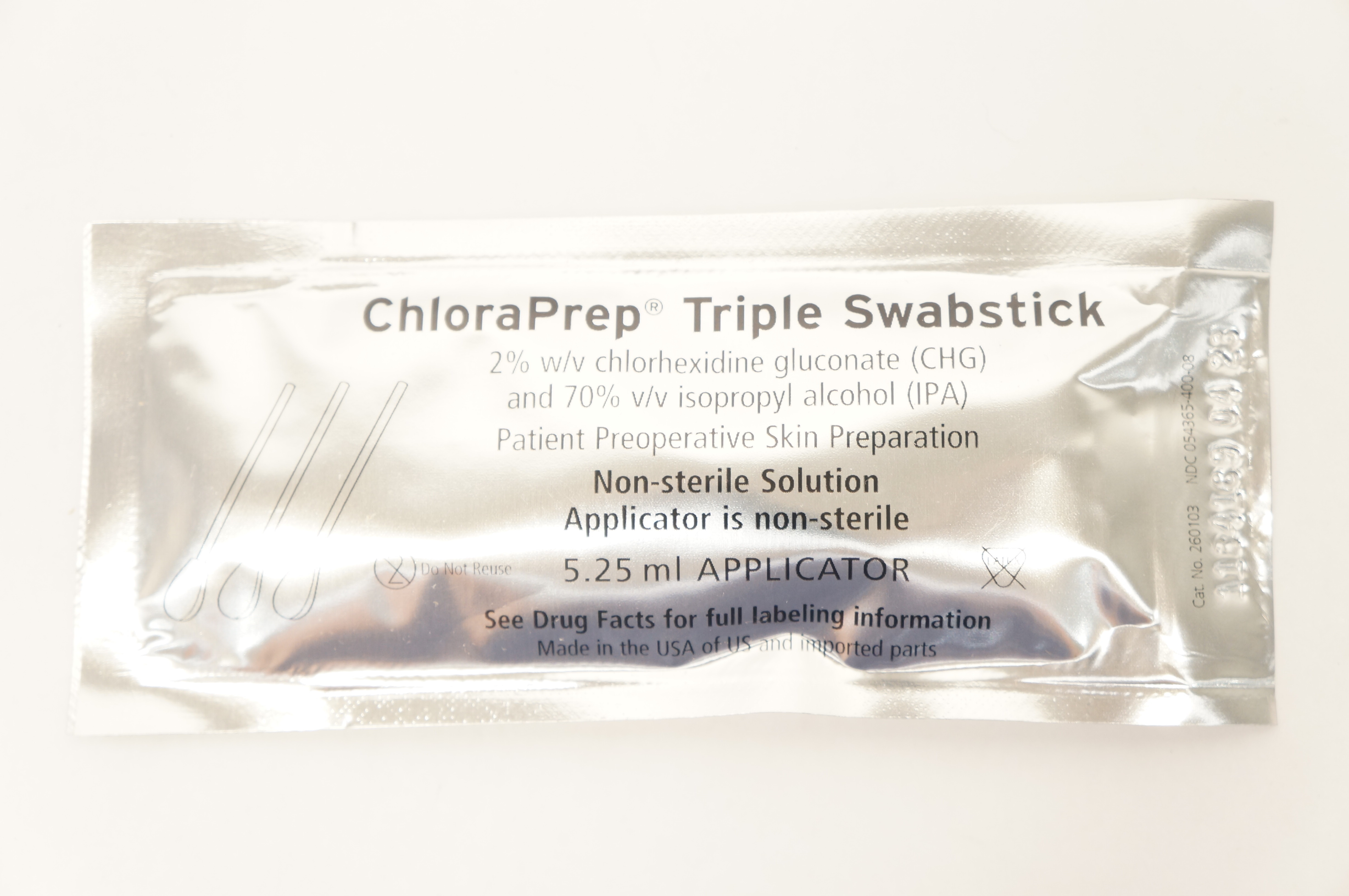 CareFusion 260103 ChloraPrep Triple Swabstick 5.25ml Applicator