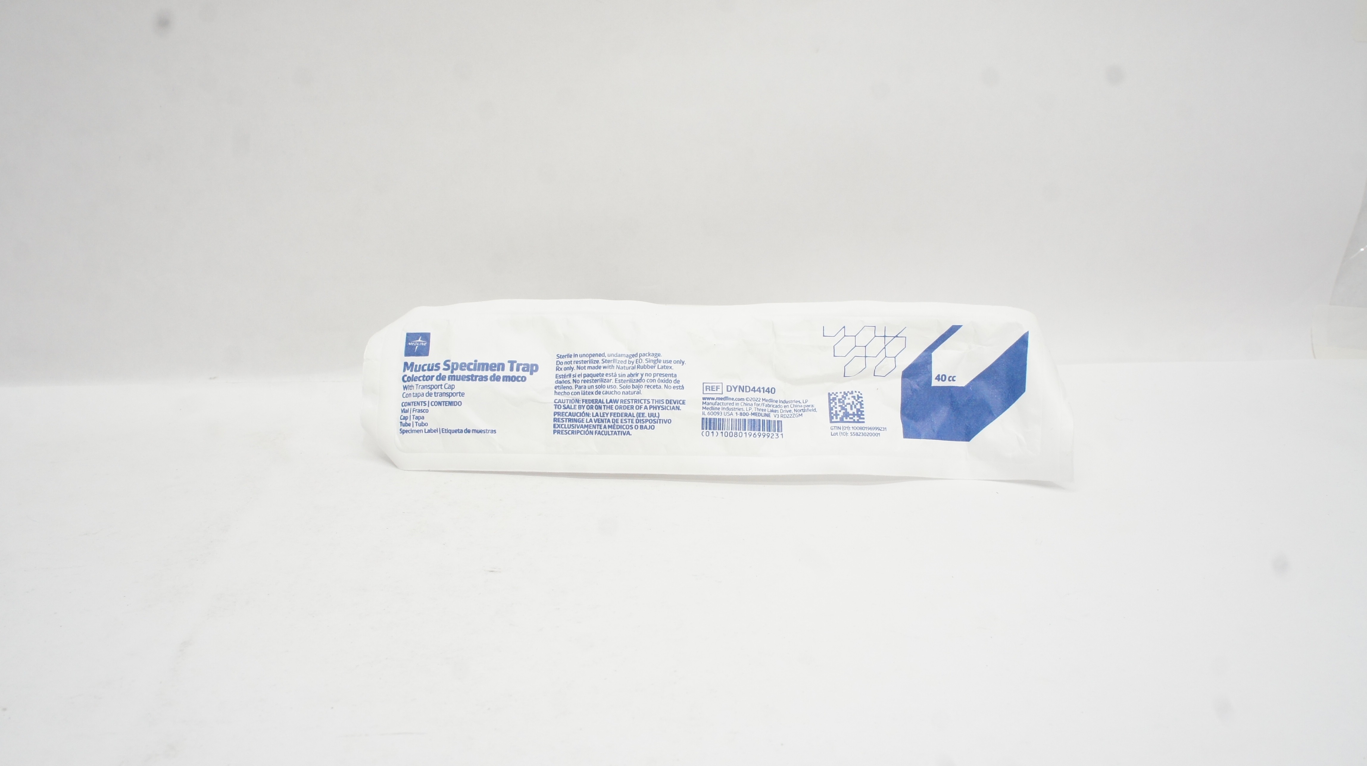 Medline DYND44140 Mucus Specimen Trap with Transport Cap, 40cc