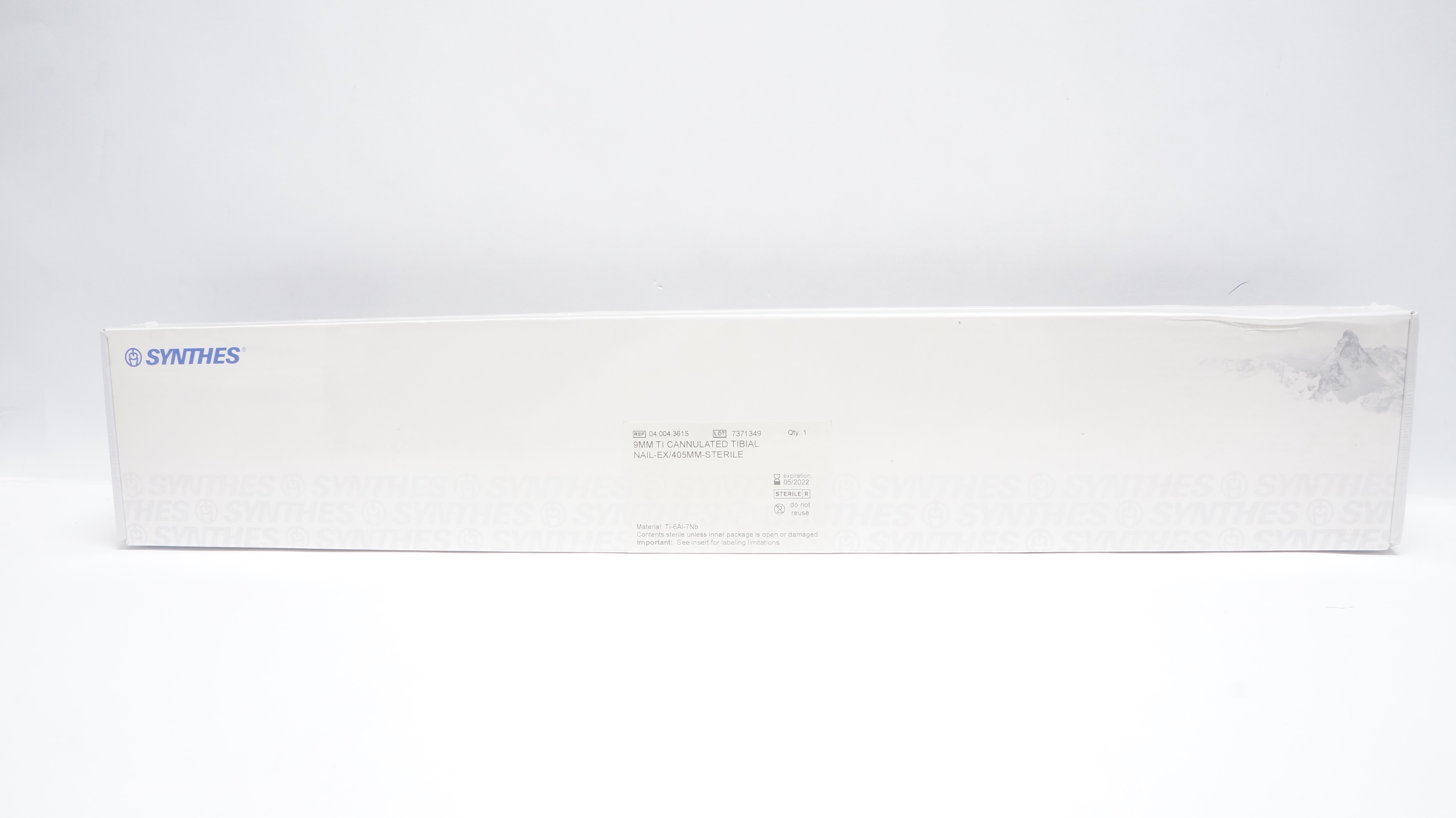 Synthes 04.004.361S 9 mm TI CANNULATED TIBIAL NAIL-EX/405 mm STERILE (x)