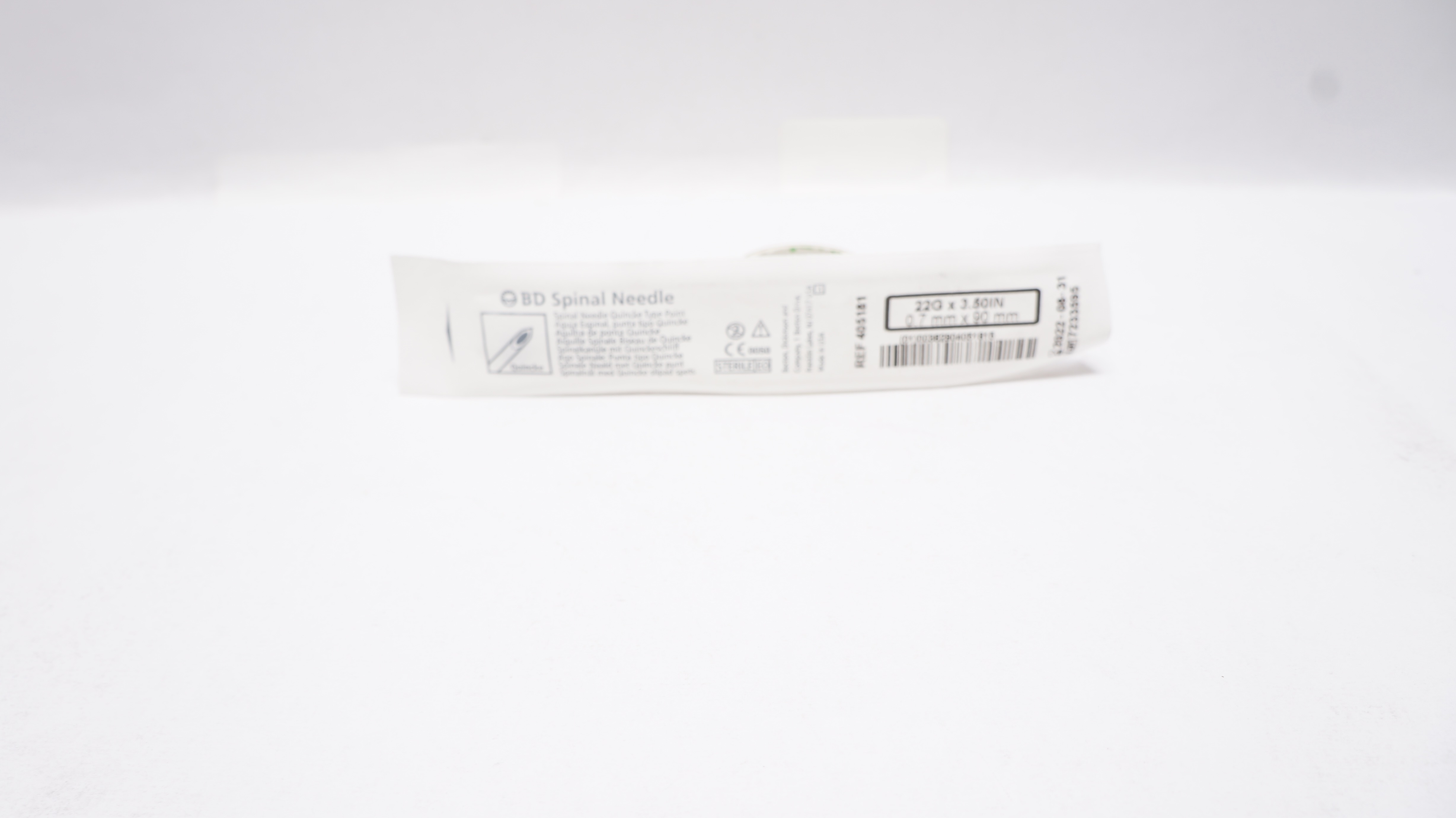 BD 405181 Spinal Ndle Quincke Type Point 22G x 3.50inch (x)
