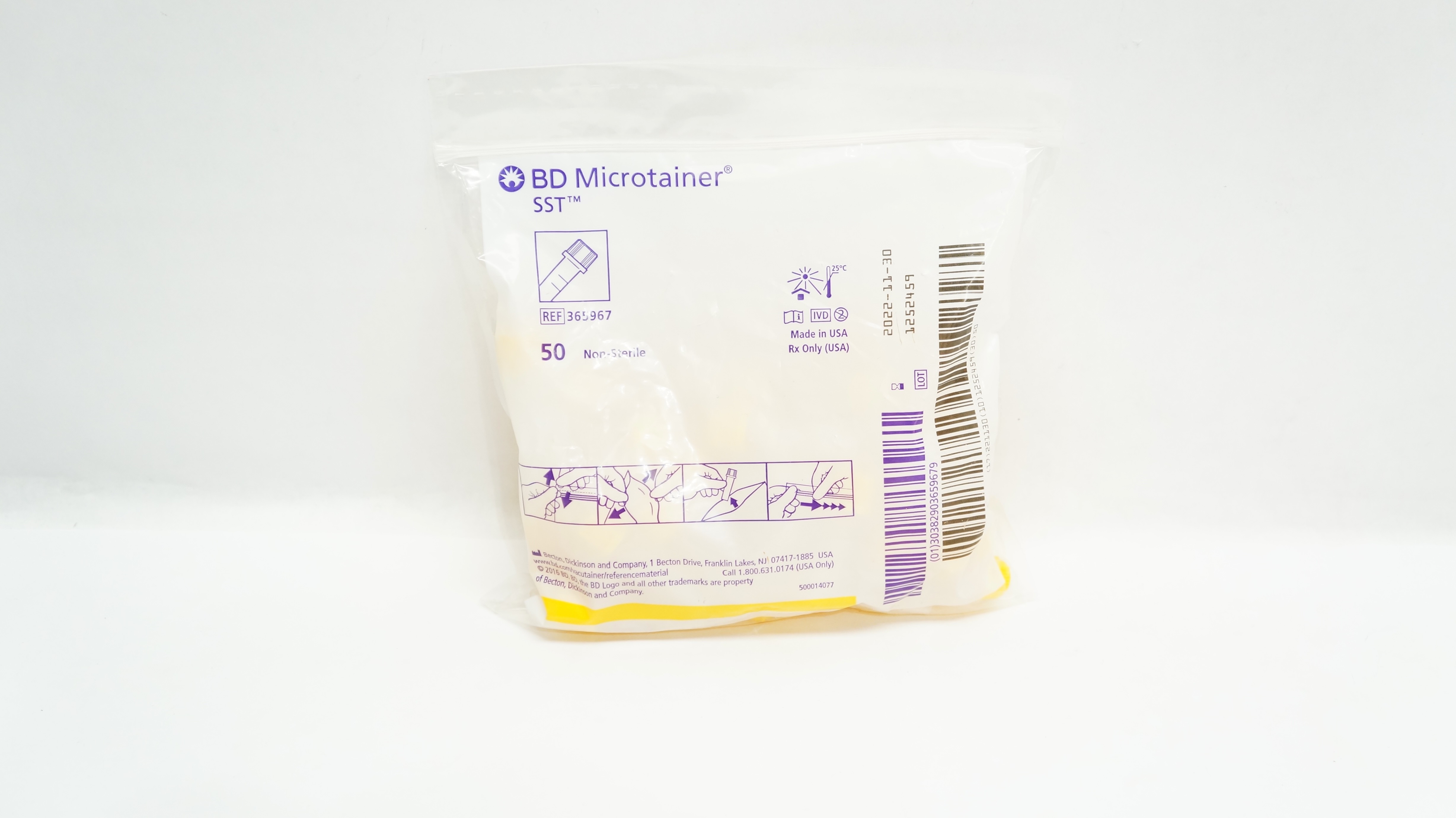 BD 365967 Microtainer SST, Blood Collection Tube (x) - Box of 50
