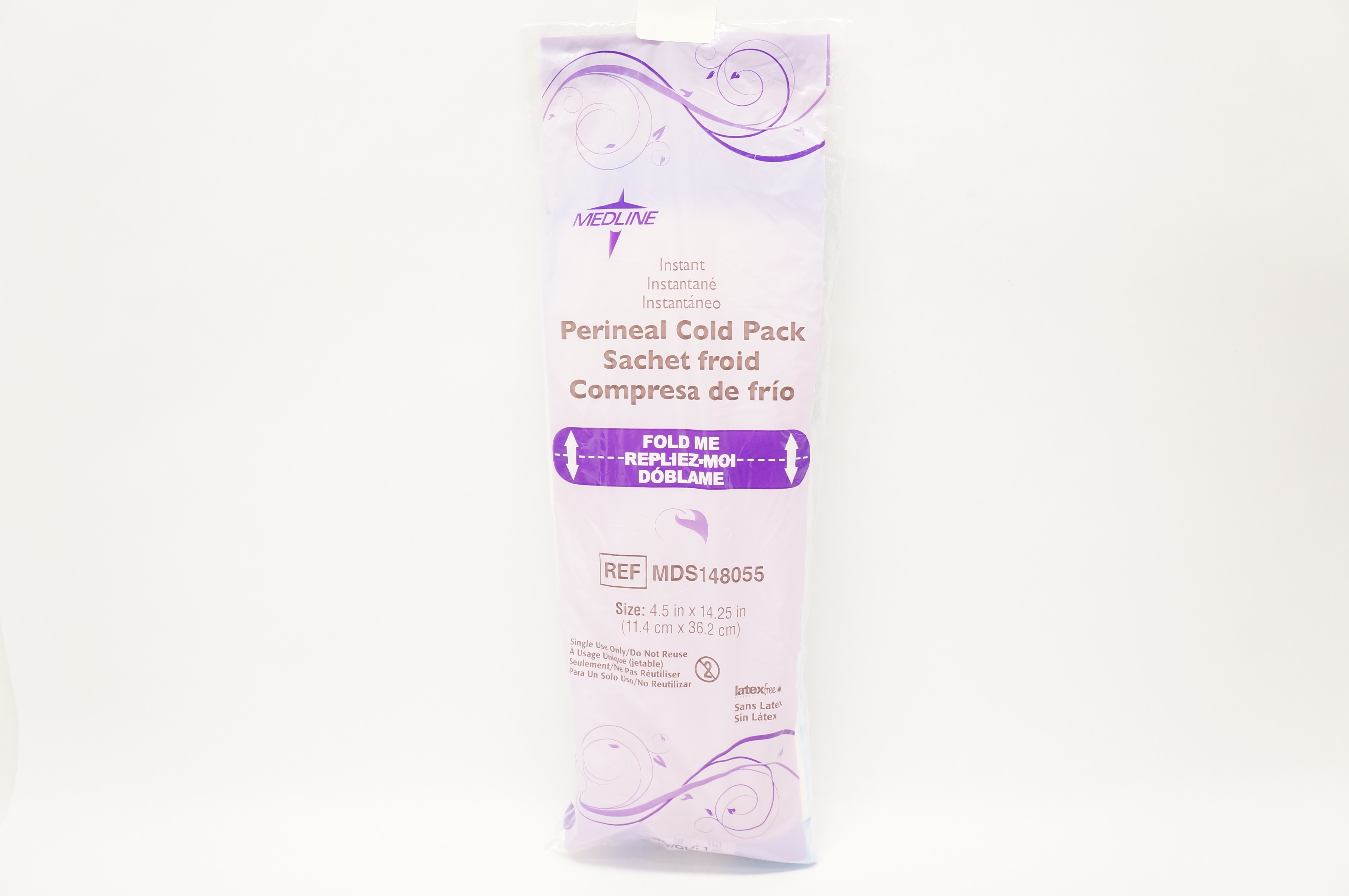 Medline MDS148055 Perineal Cold Pack Deluxe w/Adhesive Strip 4.5inch x 14.25inch