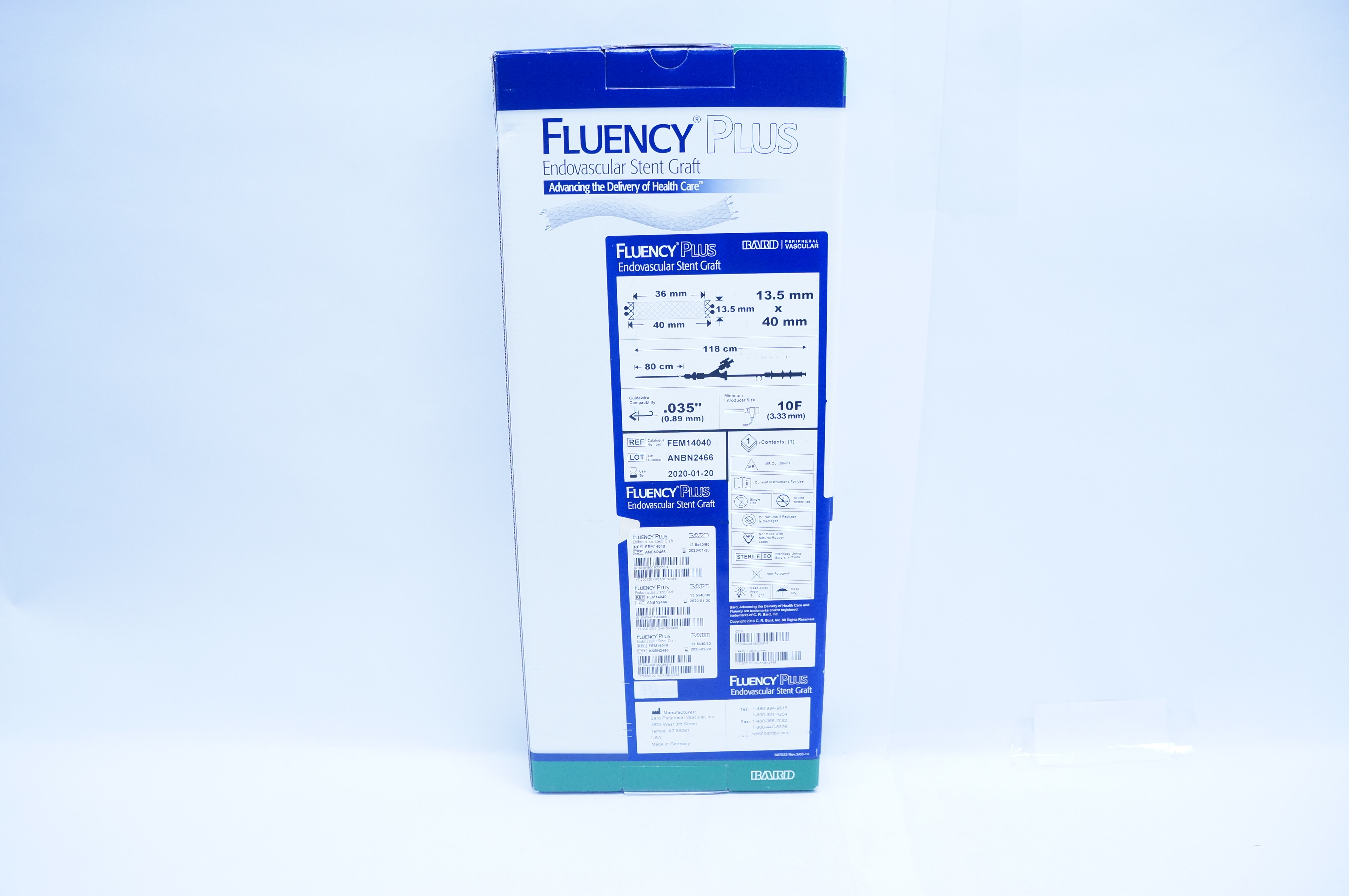 Bard FEM14040 Fluency Plus Endovascular Stent Graft 13.5 x 40mm/80cm (x)